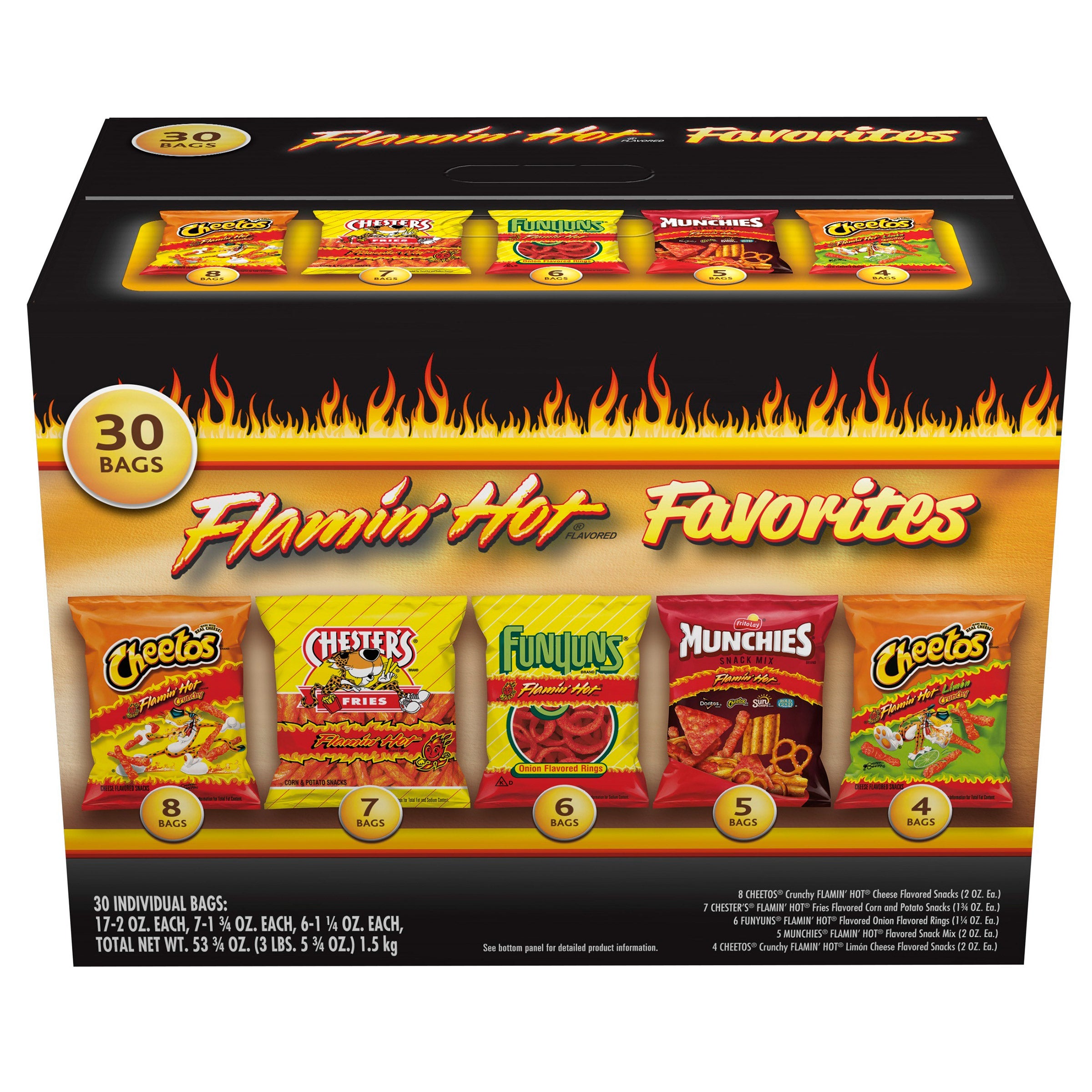 Frito Lay Flamin Hot Favorites 30 Count Box 18 99 At Costco