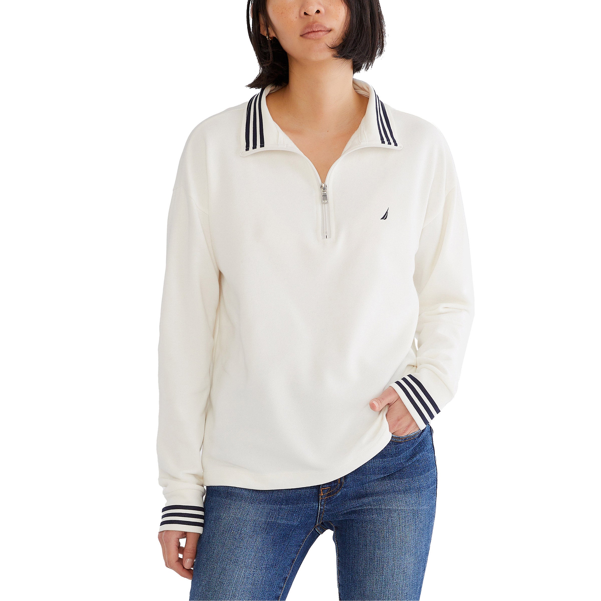 NAUTICA LADIES' QUARTER ZIP PULLOVER - Image 1