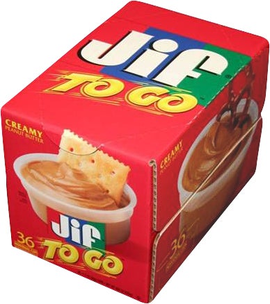 JIF TO GO CREAMY PEANUT BUTTER 36/1.5 OZ