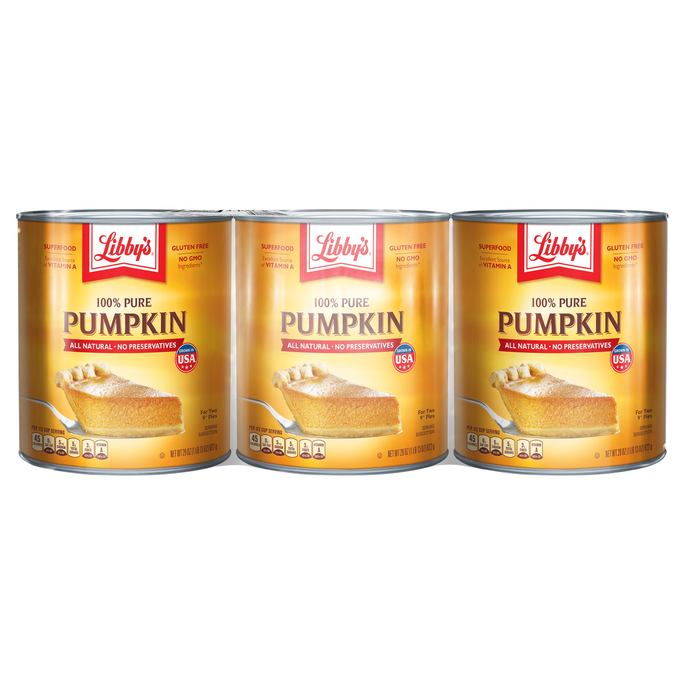 LIBBY'S CANNED PUMPKIN 3 PACK 29 OUNCES EACH - Image 1