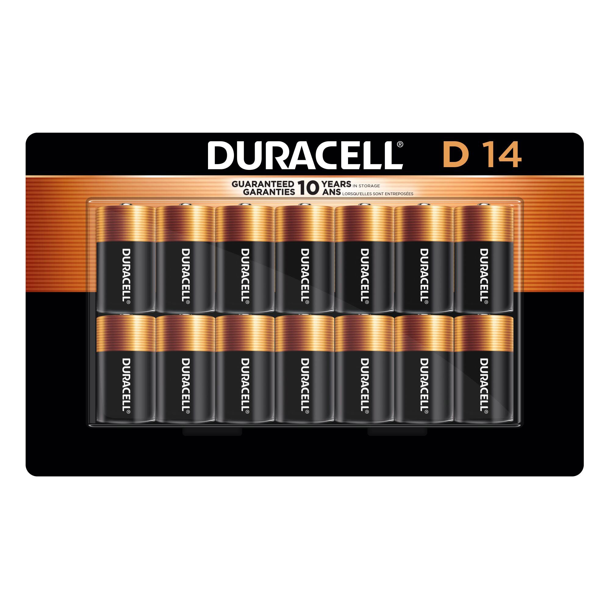 DURACELL ALKALINE BATTERIES D 14 PACK CARDED - Image 1