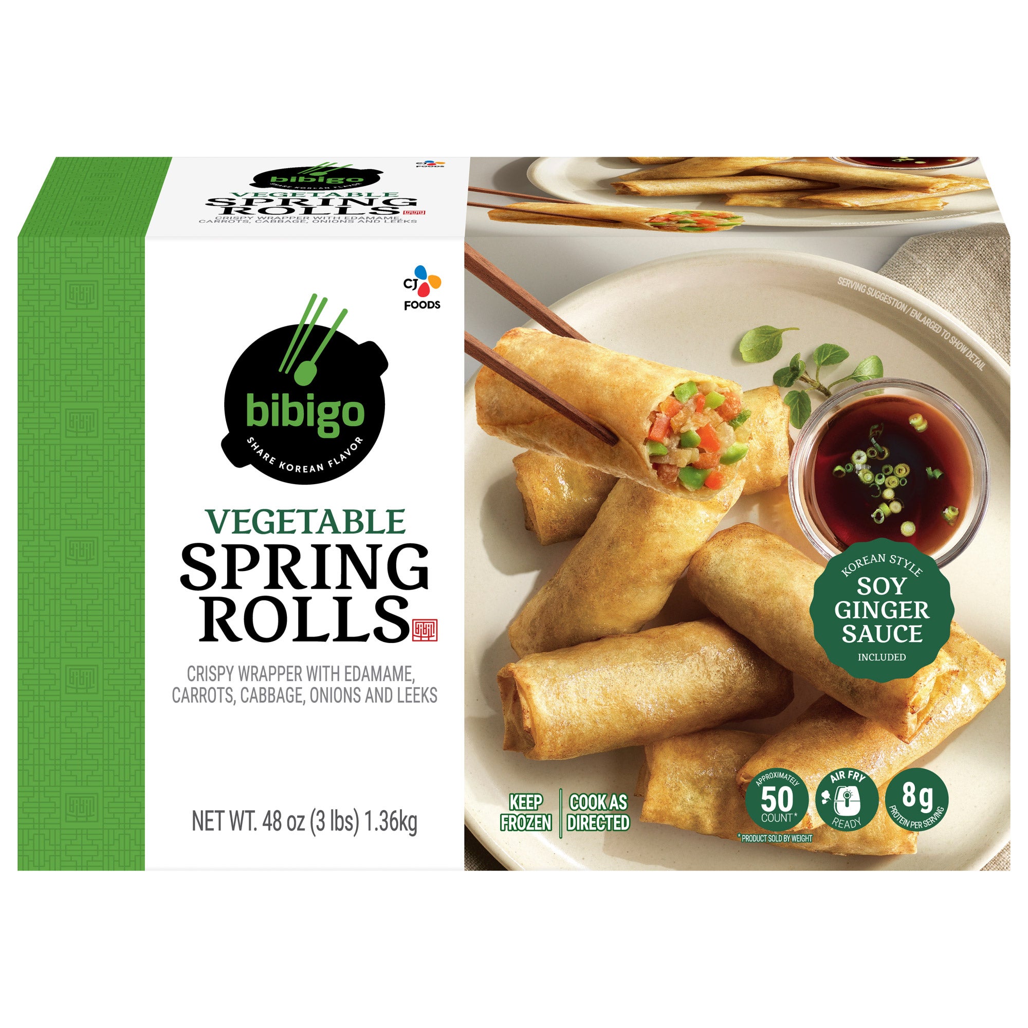 BIBIGO VEGETABLE SPRING ROLLS 48 OZ (3 LBS)