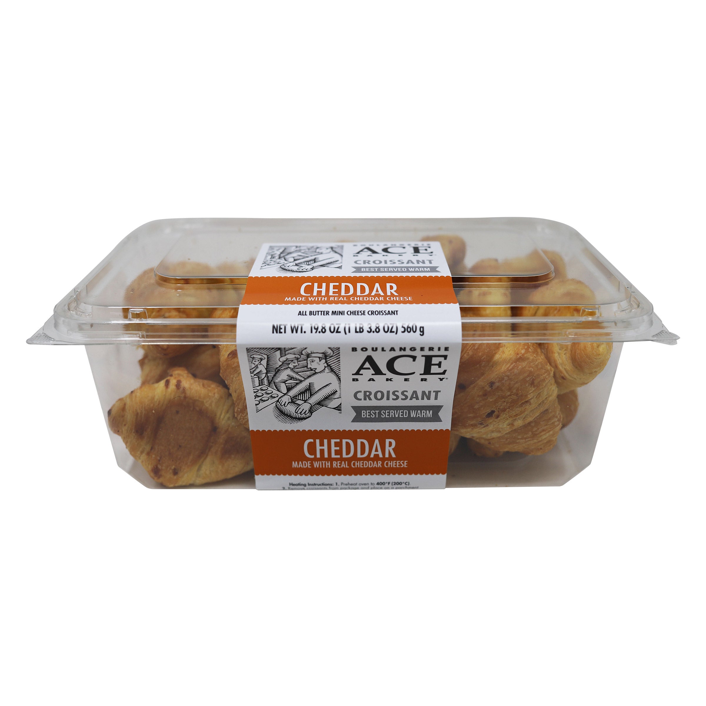 ACE BAKERY CHEDDAR CROISSANTS 20CT 19.8 OZ (1.23LBS) - Image 1