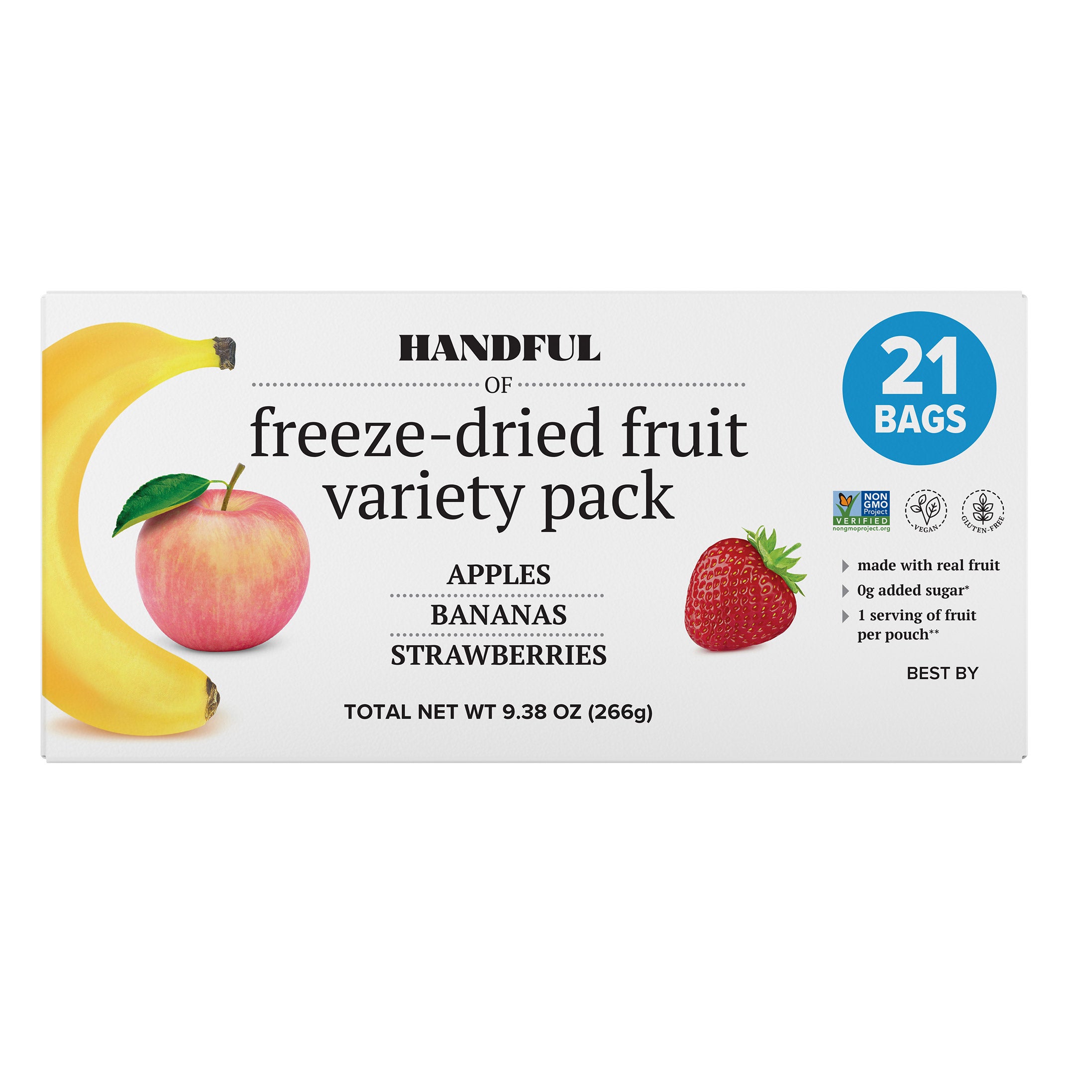 HANDFUL FREEZE DRIED FRUIT VARIETY 21 COUNT .35 OUNCES EA - Image 1