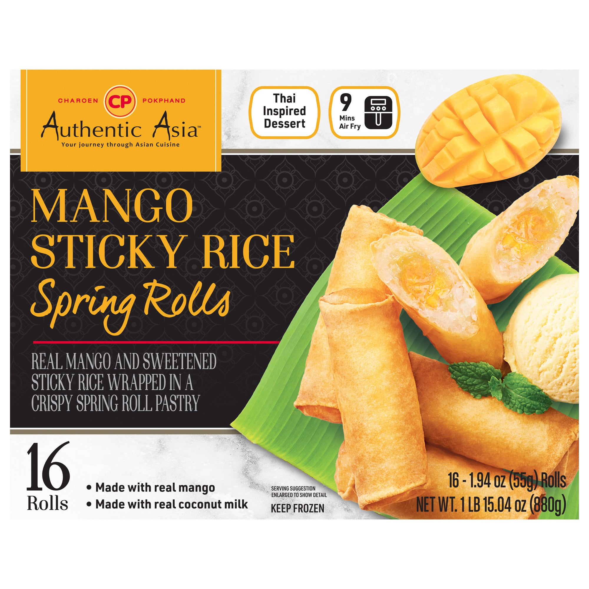AUTHENTIC ASIA MANGO STICKY RICE SPRING ROLL 16CT - Image 1