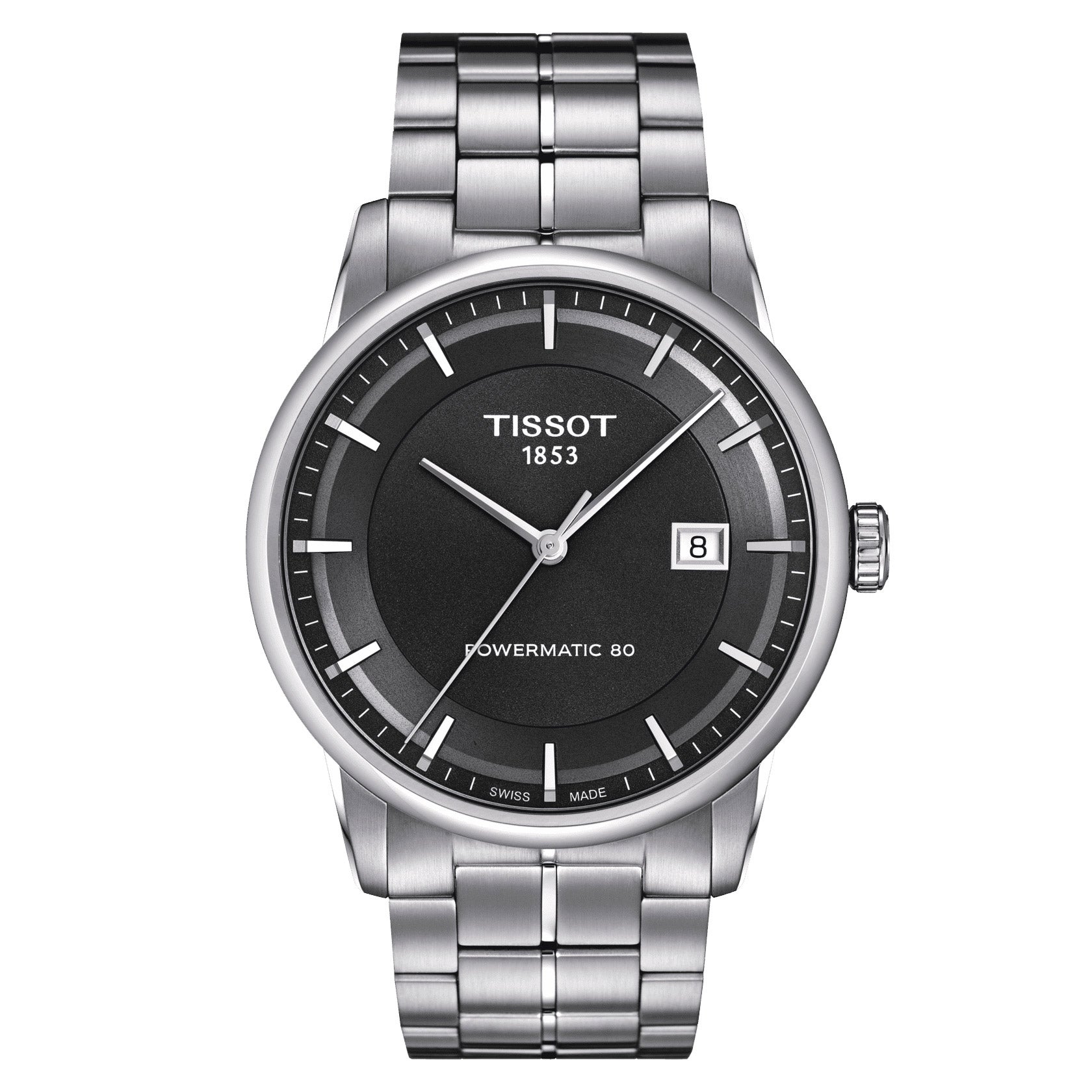 TISSOT POWERMATIC 80 STAINLESS STEEL AUTOMATIC MEN'S WATCH