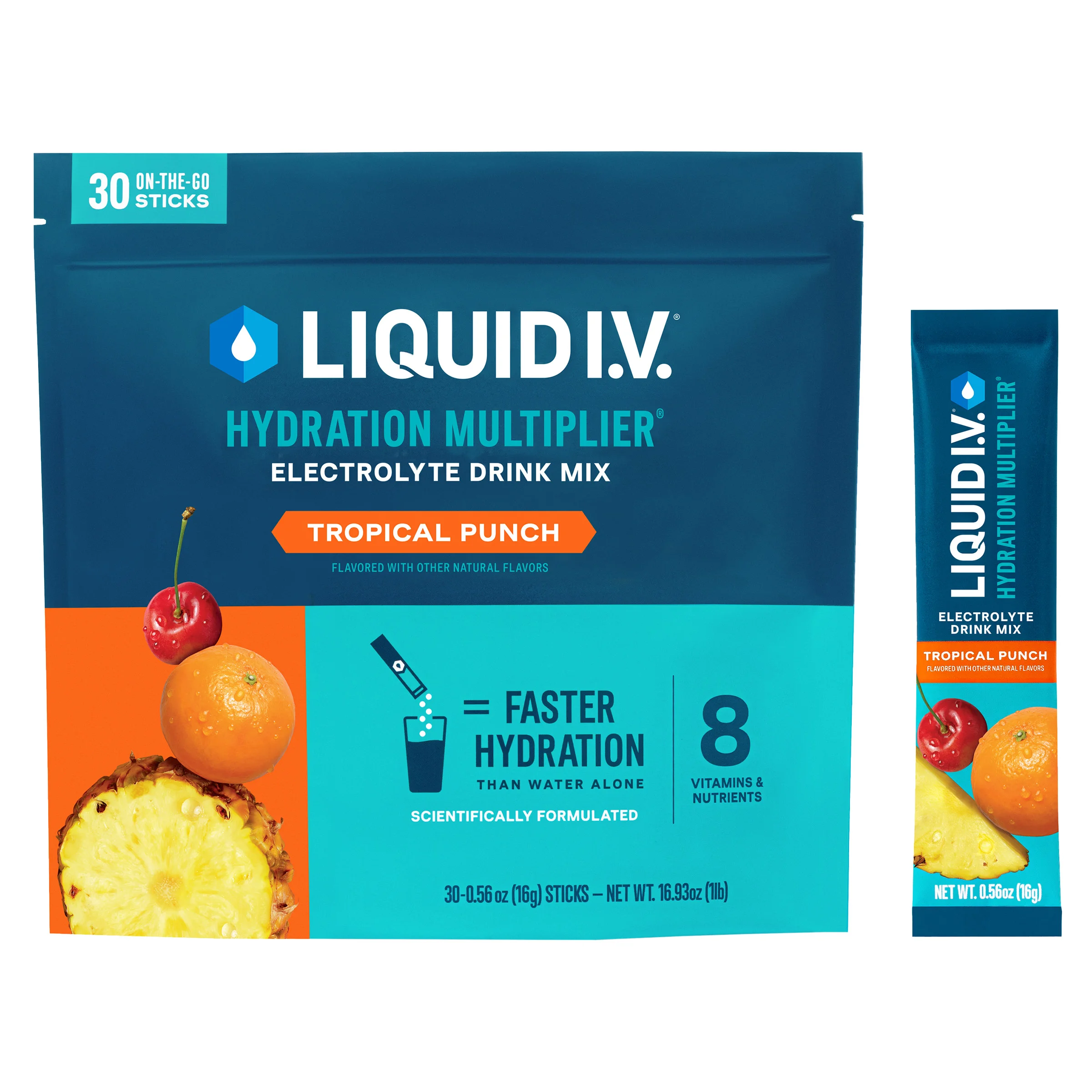 LIQUID I.V. HYDRATION MULTIPLIER TROPICAL PUNCH 30 PK - Image 1