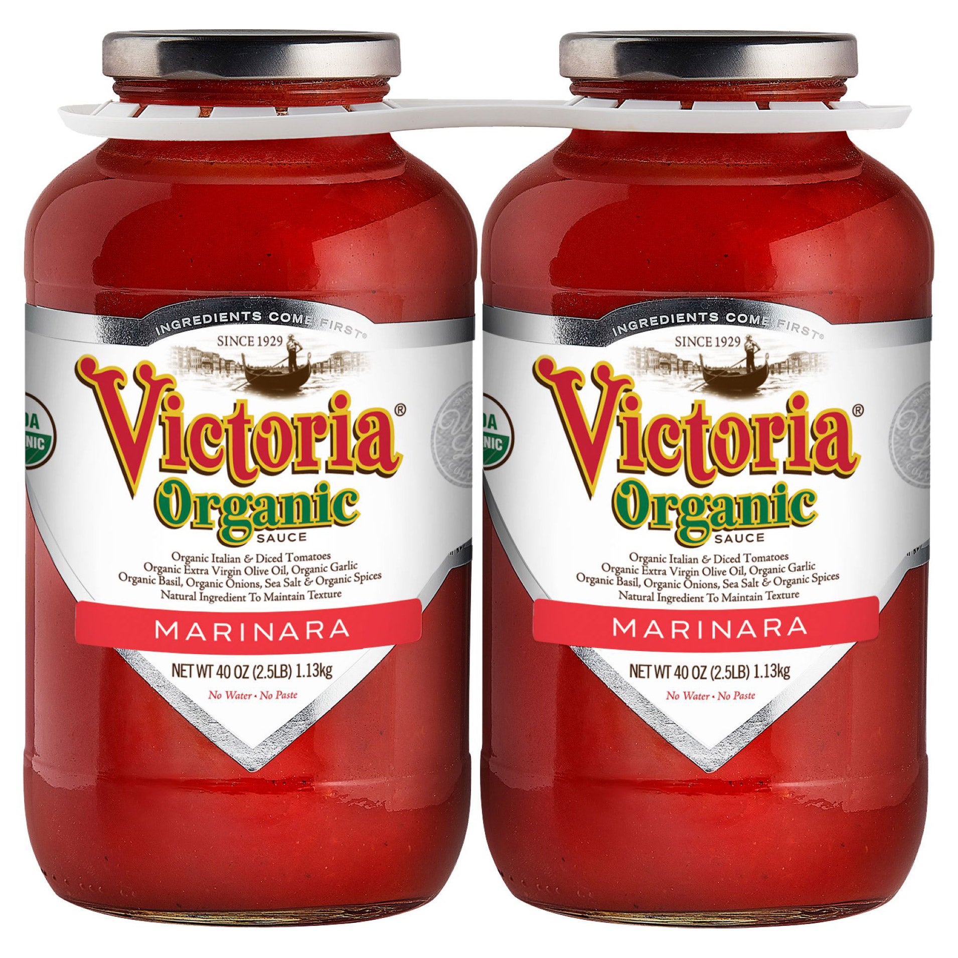 ORGANIC VICTORIA MARINARA SAUCE 2/40 OZ - Image 1