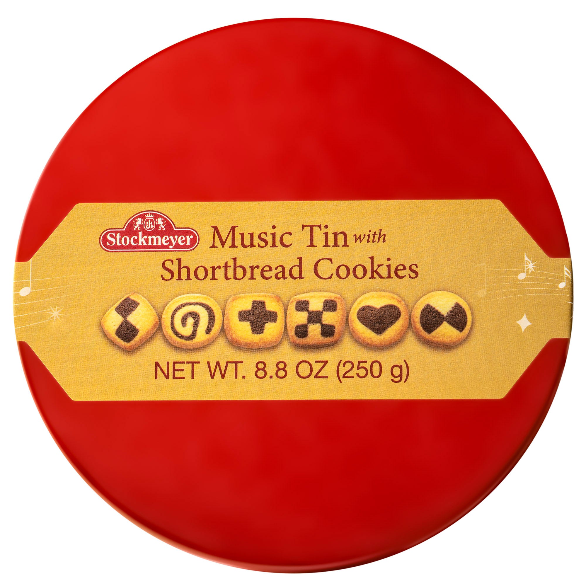 STOCKMEYER MUSIC TIN WITH COOKIES 10.58 OUNCE TIN - Image 1