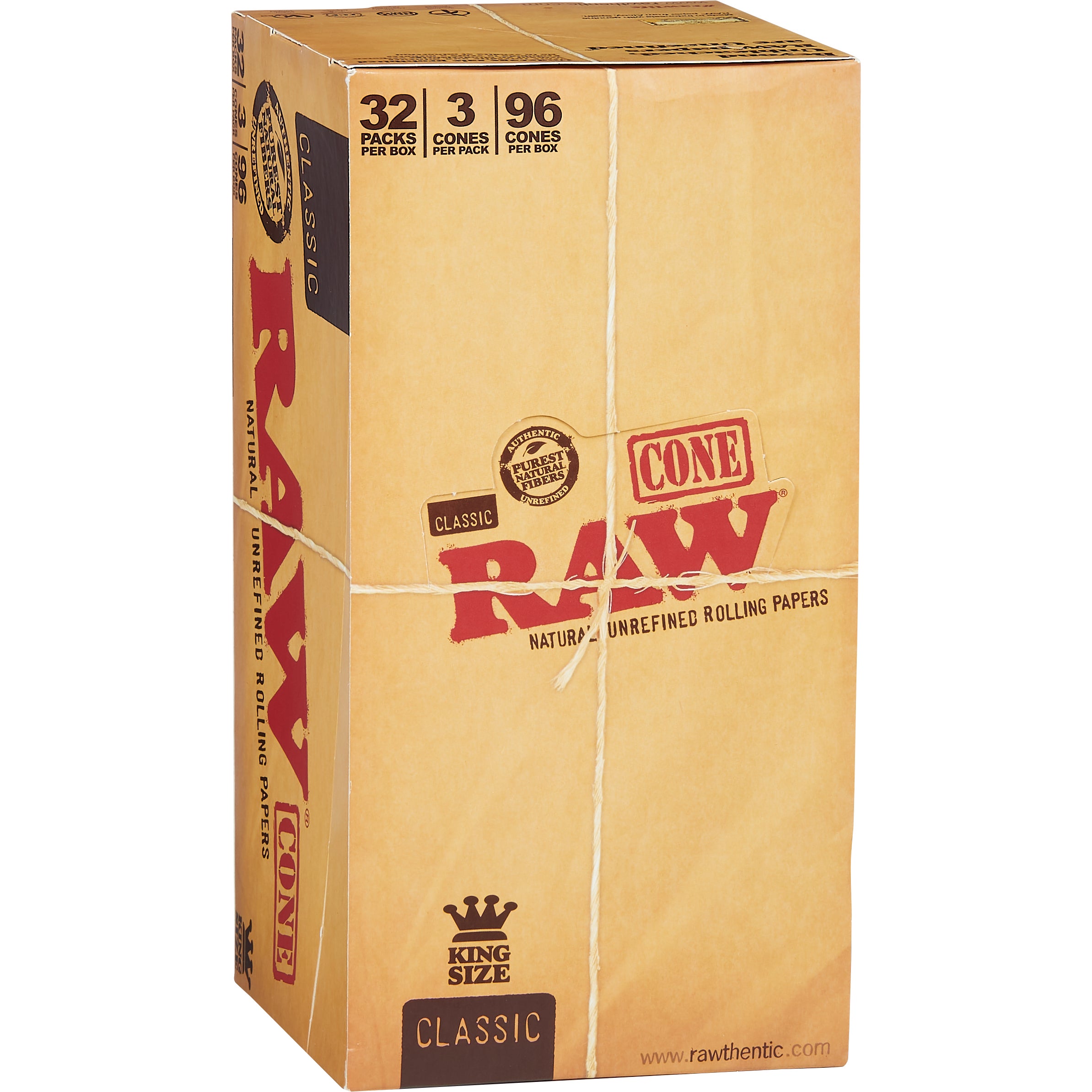 RAW CLASSIC 3PK CONES 96 CT PRE ROLLED PER BOX - Image 1