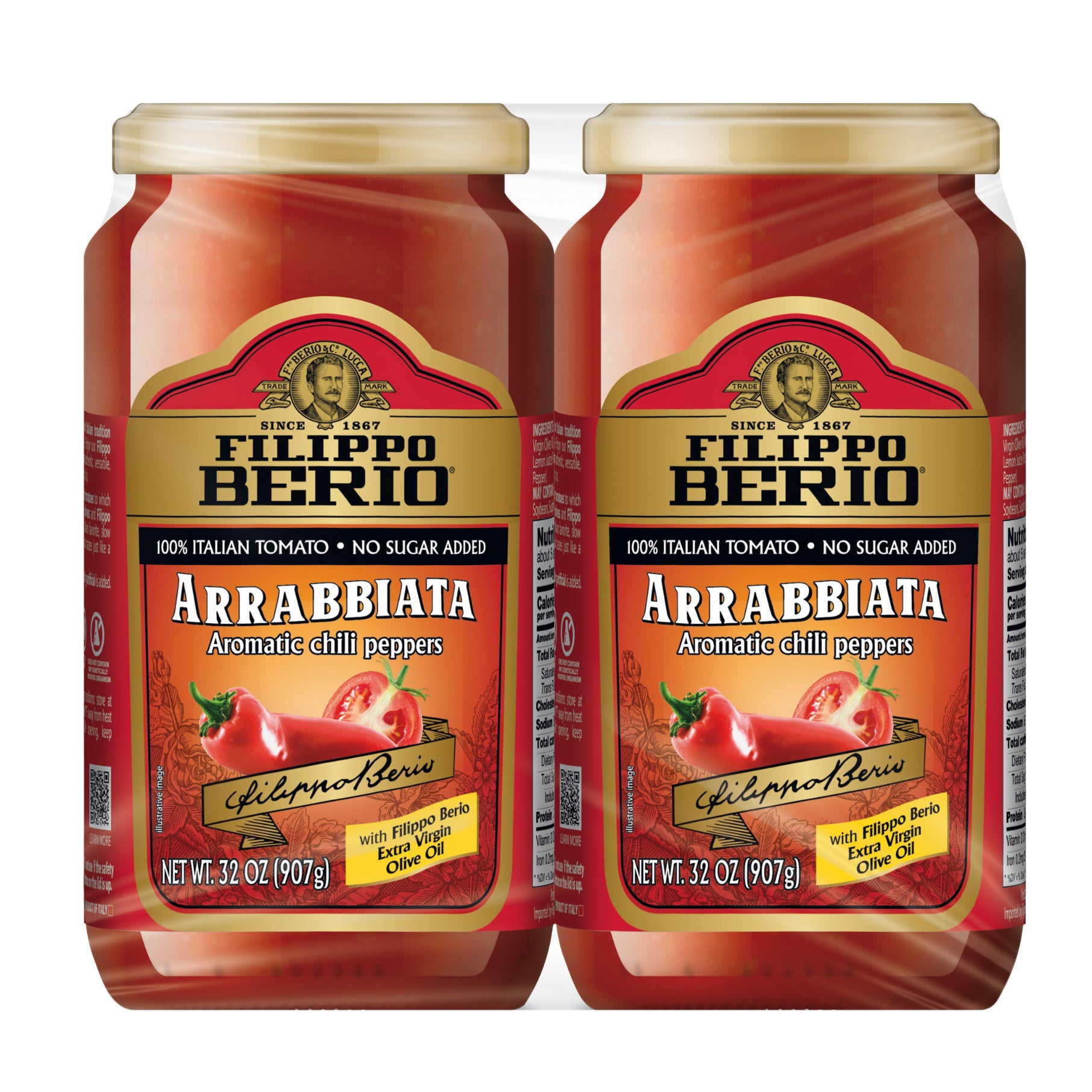 FILIPPO BERIO ARRABBIATA PASTA SAUCE 2/32 OZ (4 LBS) - Image 1