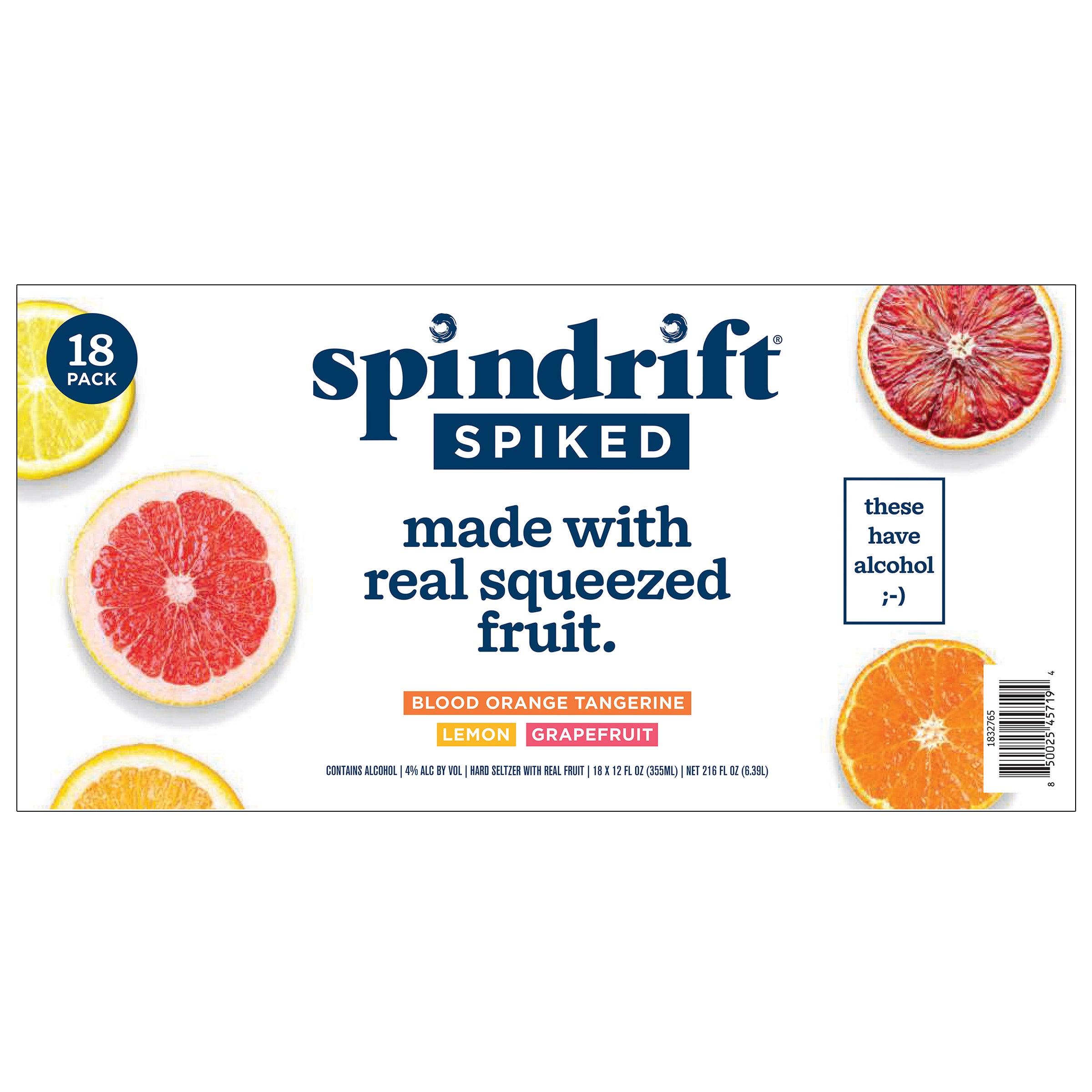 SPINDRIFT SPIKED HARD SELTZER 18/12OZ (6.75 QTS)
