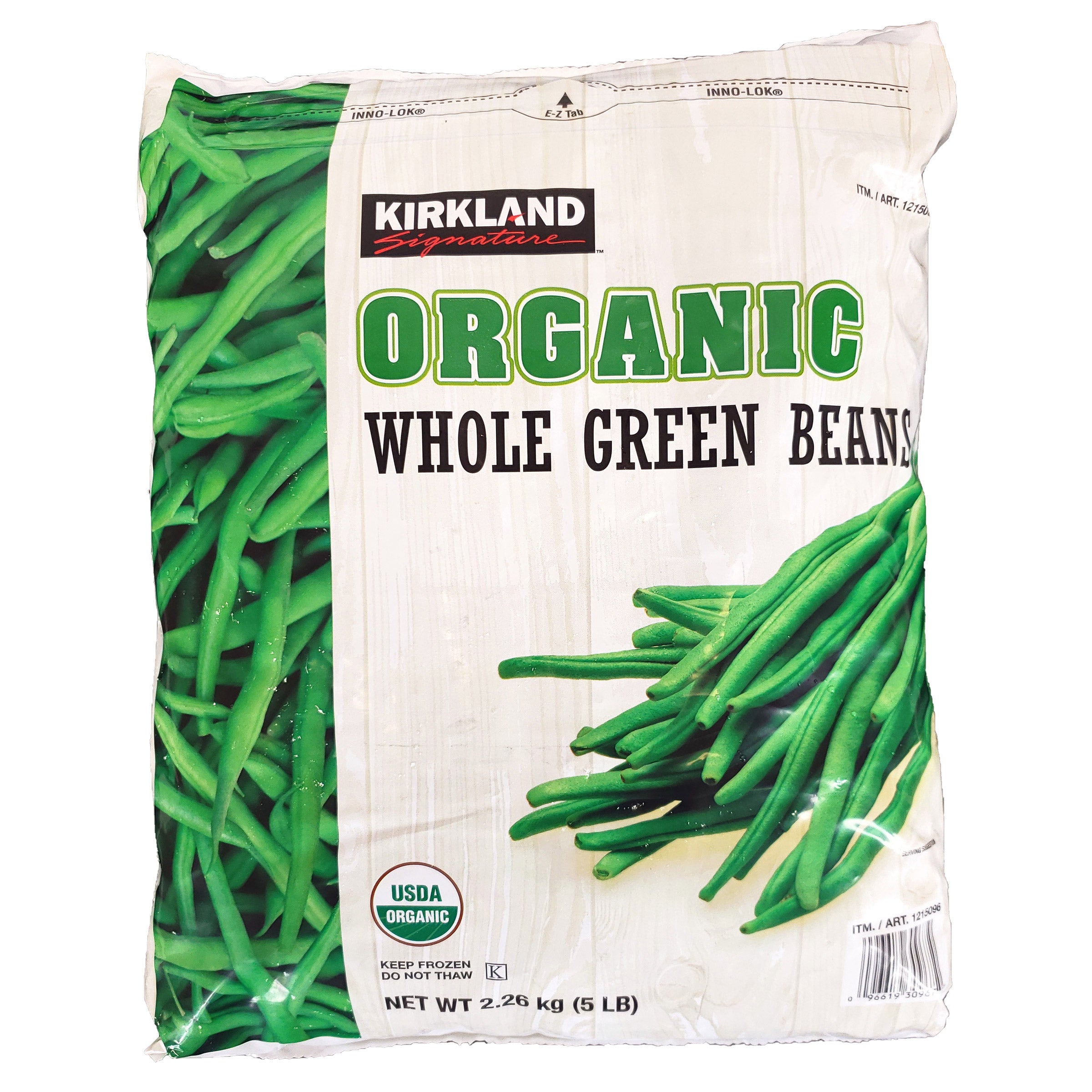 KIRKLAND SIGNATURE ORGANIC GREEN BEANS 5 LBS
