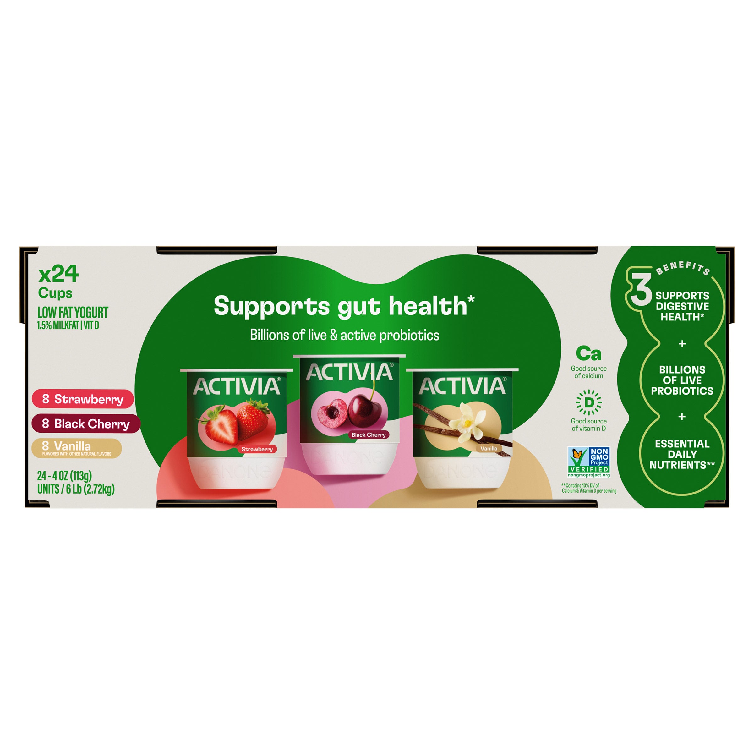 DANNON ACTIVIA VARIETY PACK 24/4 OZ
