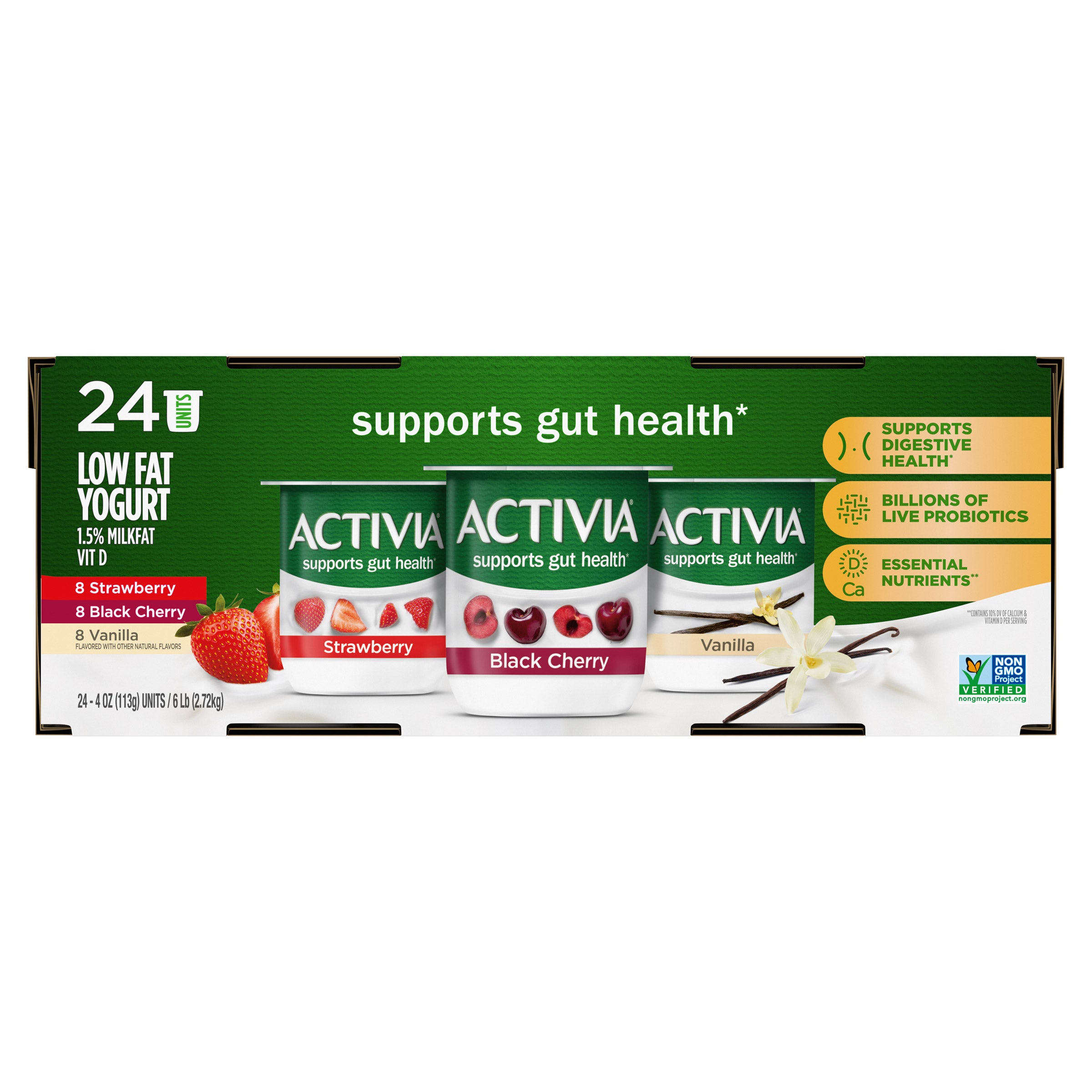 ACTIVIA PROBIOTIC YOGURT VRTY 24/4 OZ