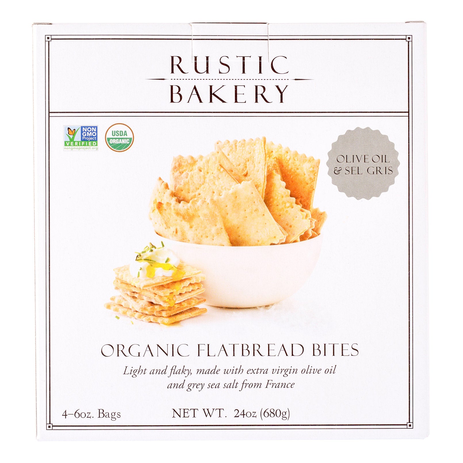 ORGANIC RUSTIC BAKERY FLATBREAD BITES 24 OUNCES - Image 1