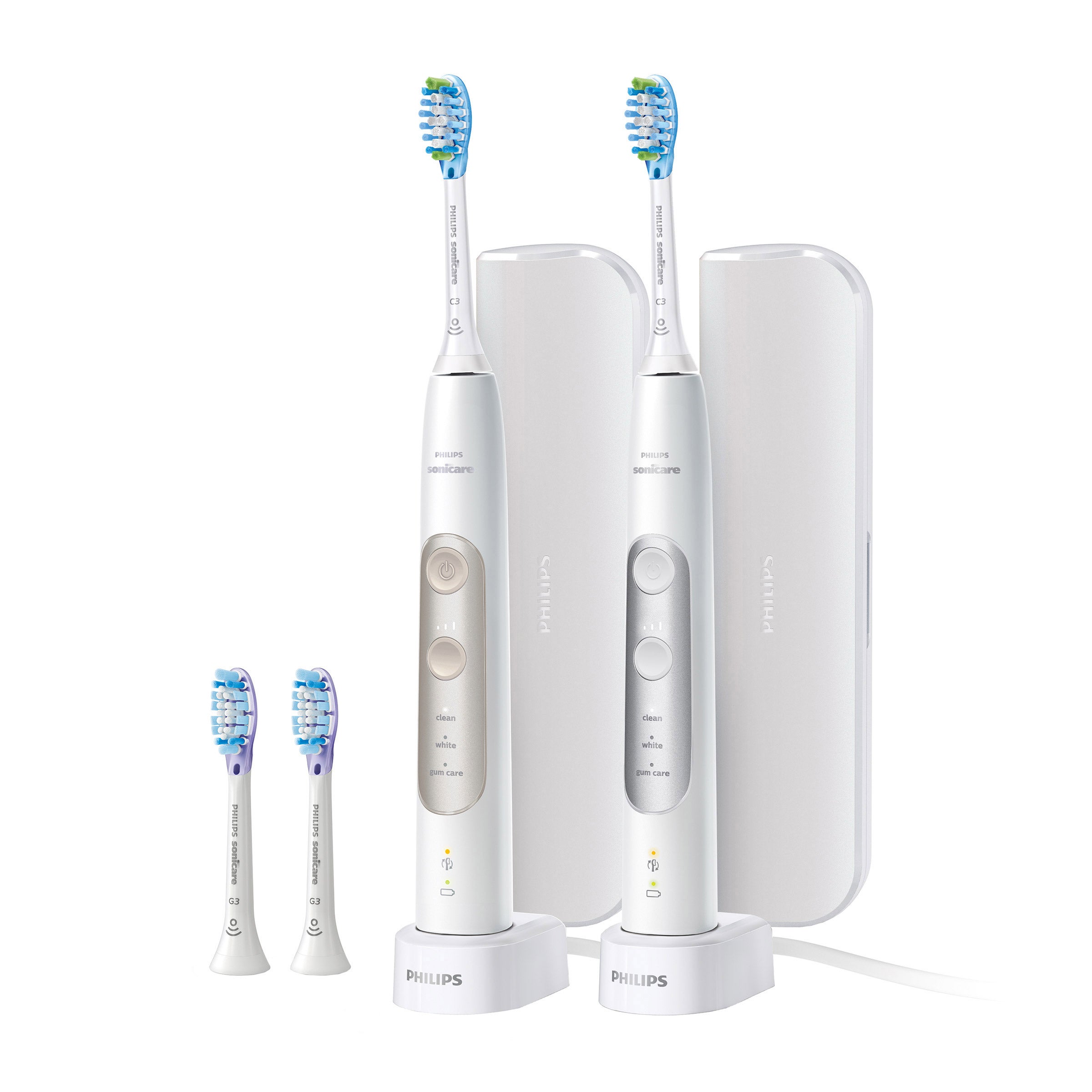 SONICARE PERFECT CLEAN ^ TOOTHBRUSH HANDLE 2PK - Image 1