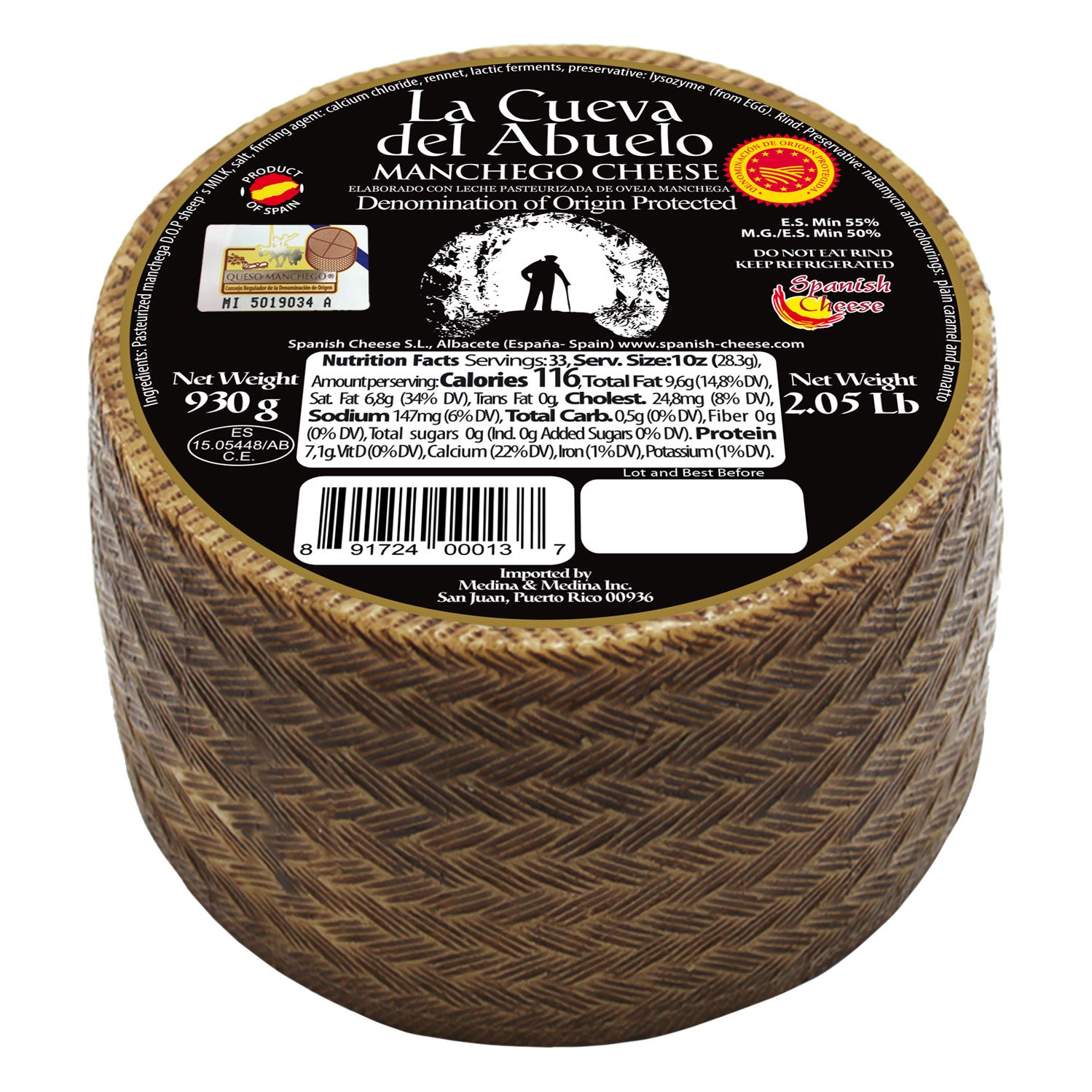 LA CUEVA DEL ABUELO MANCHEGO MINI WHEEL 2.05 LBS