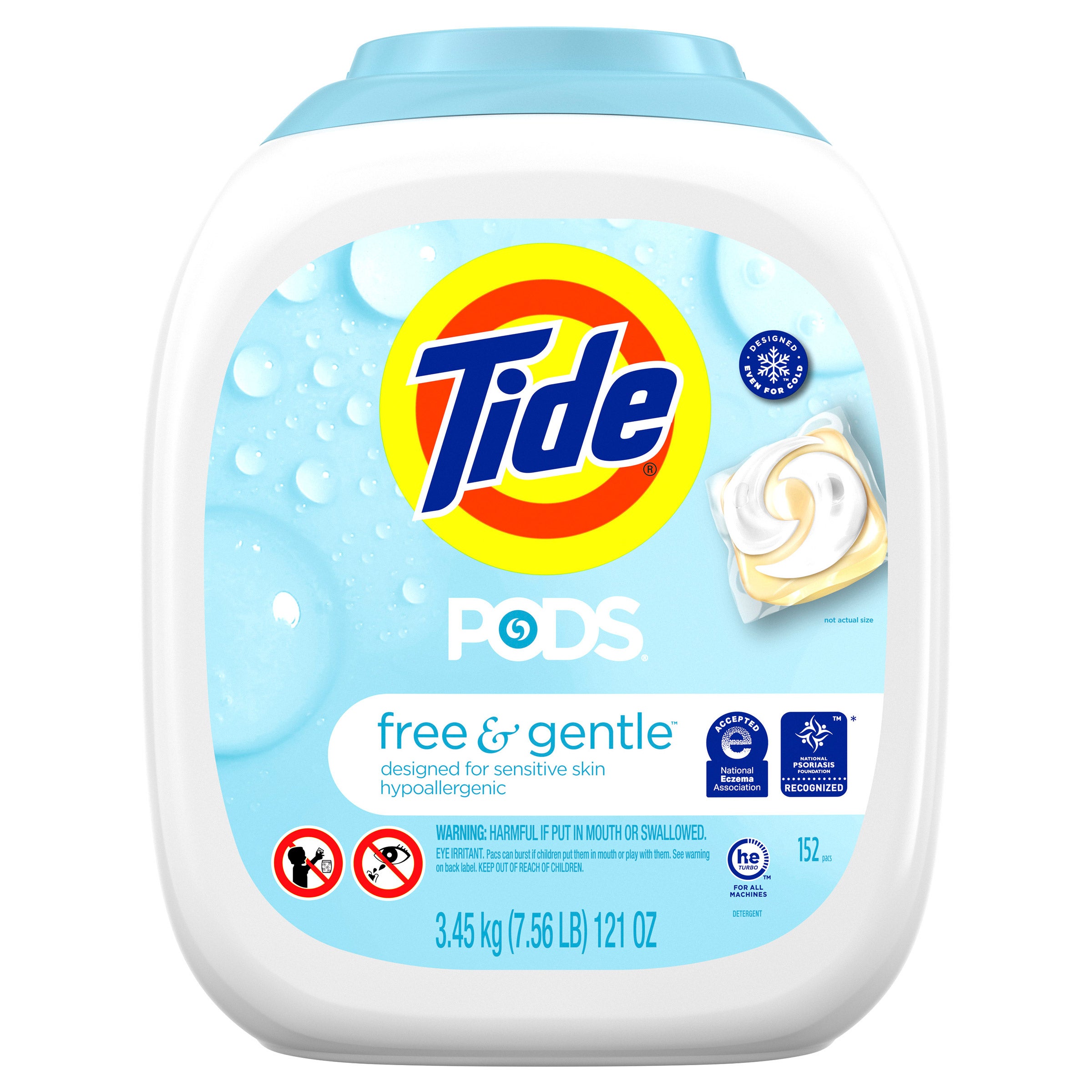 TIDE PODS FREE AND GENTLE 152CT (7.56LBS) - Image 1