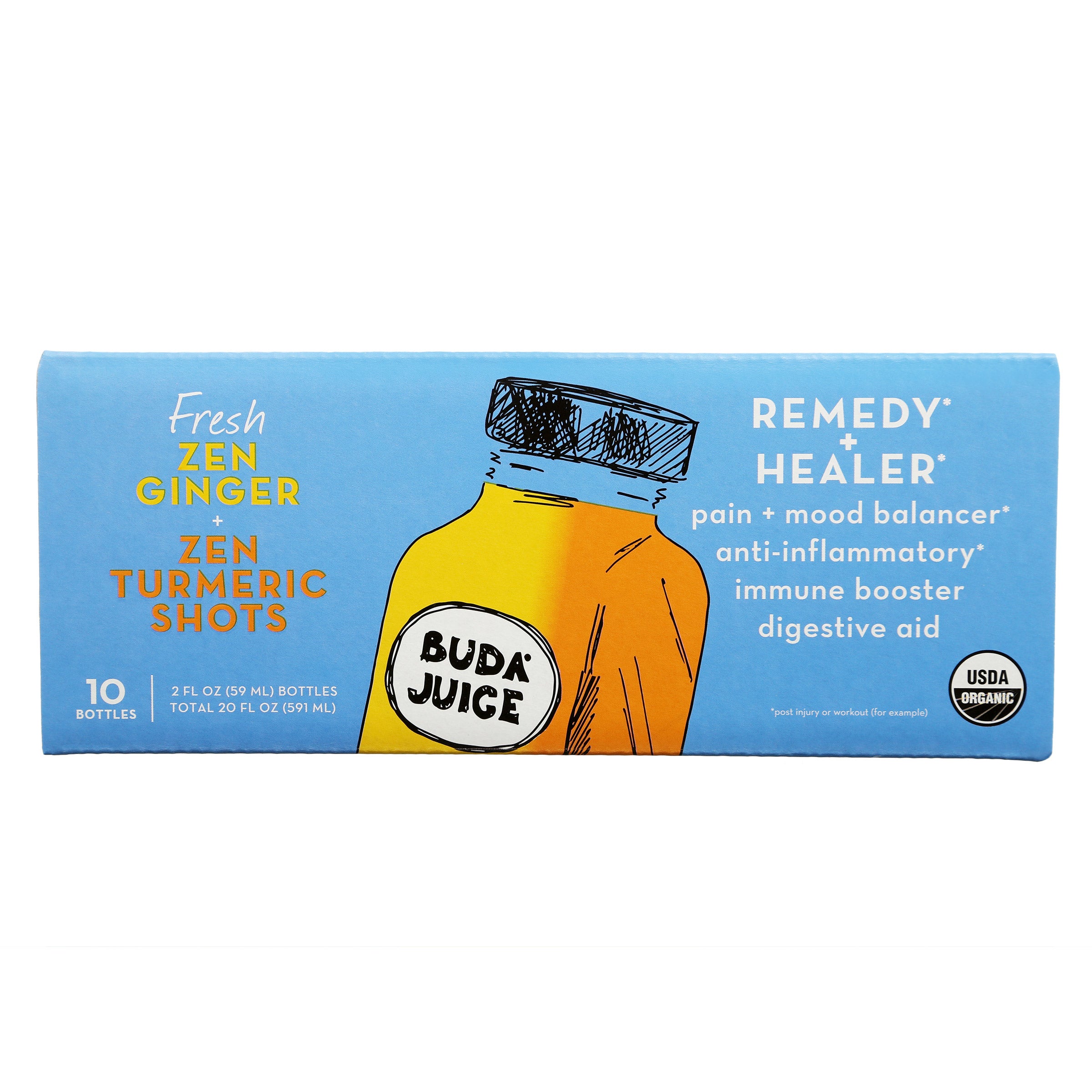 BUDA ORGANIC JUICE ZEN VARIETY 10/2 OZ