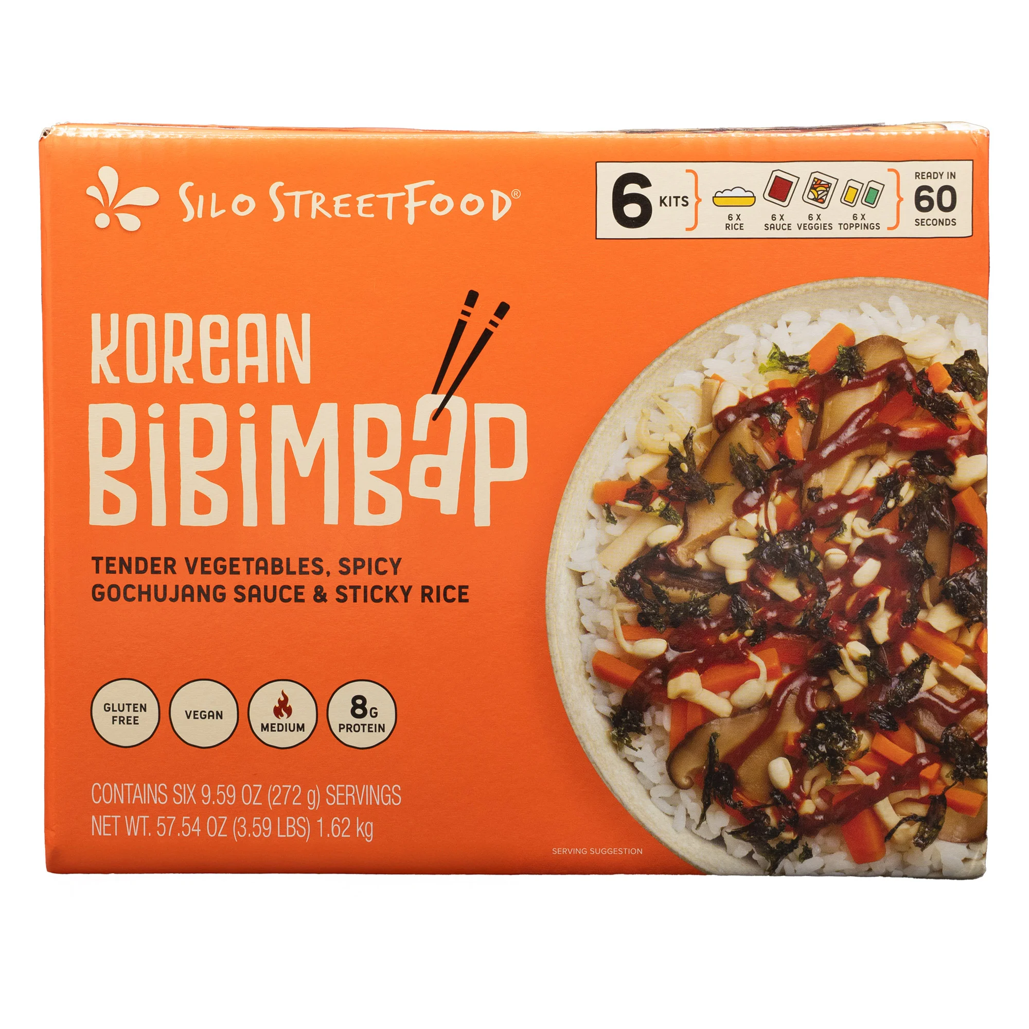 SILO STREETFOOD KOREAN BIBIMBAP 6 PACK 9.59 OUNCES EA