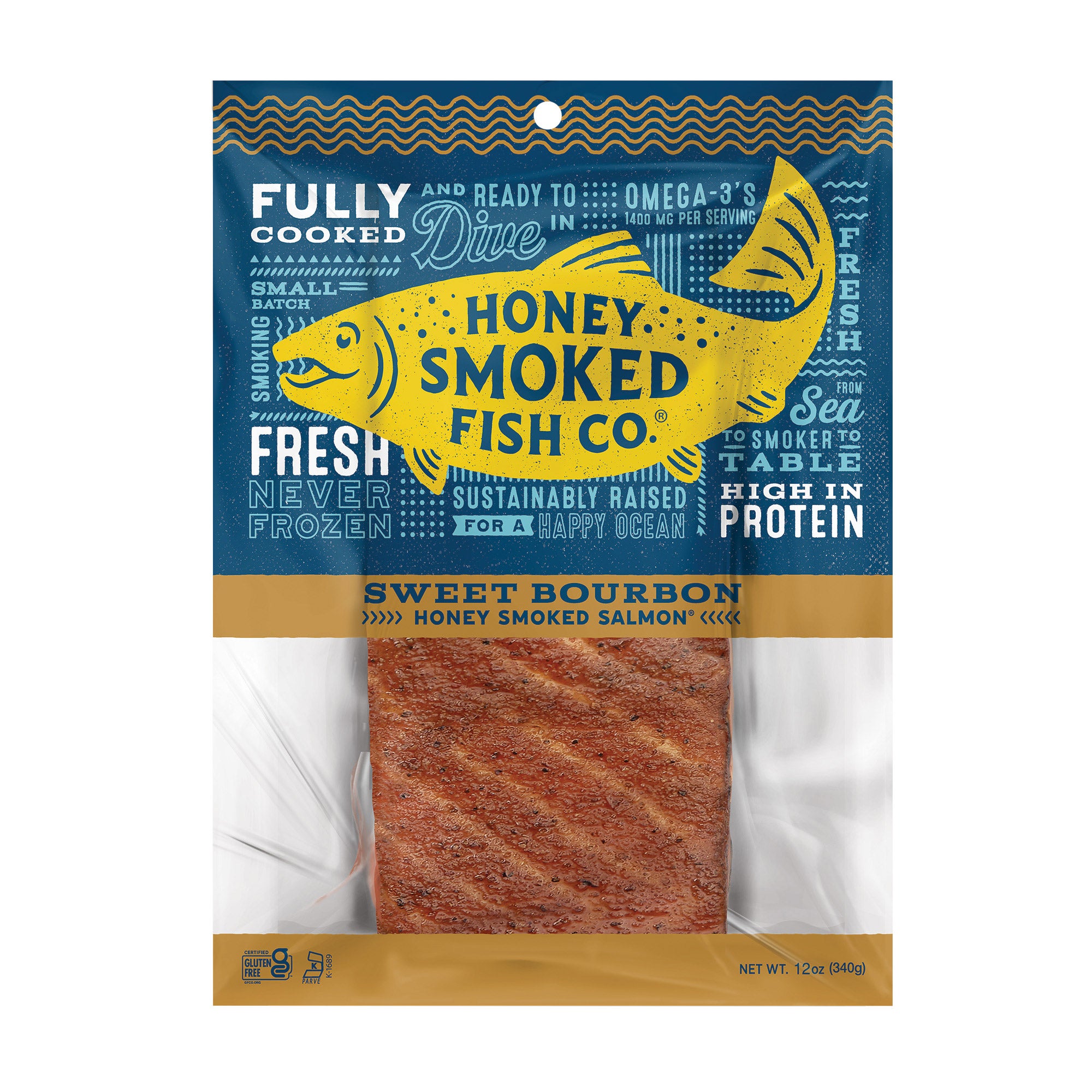 HONEY SMOKED SALMON SWEET BOURBON 12 OZ