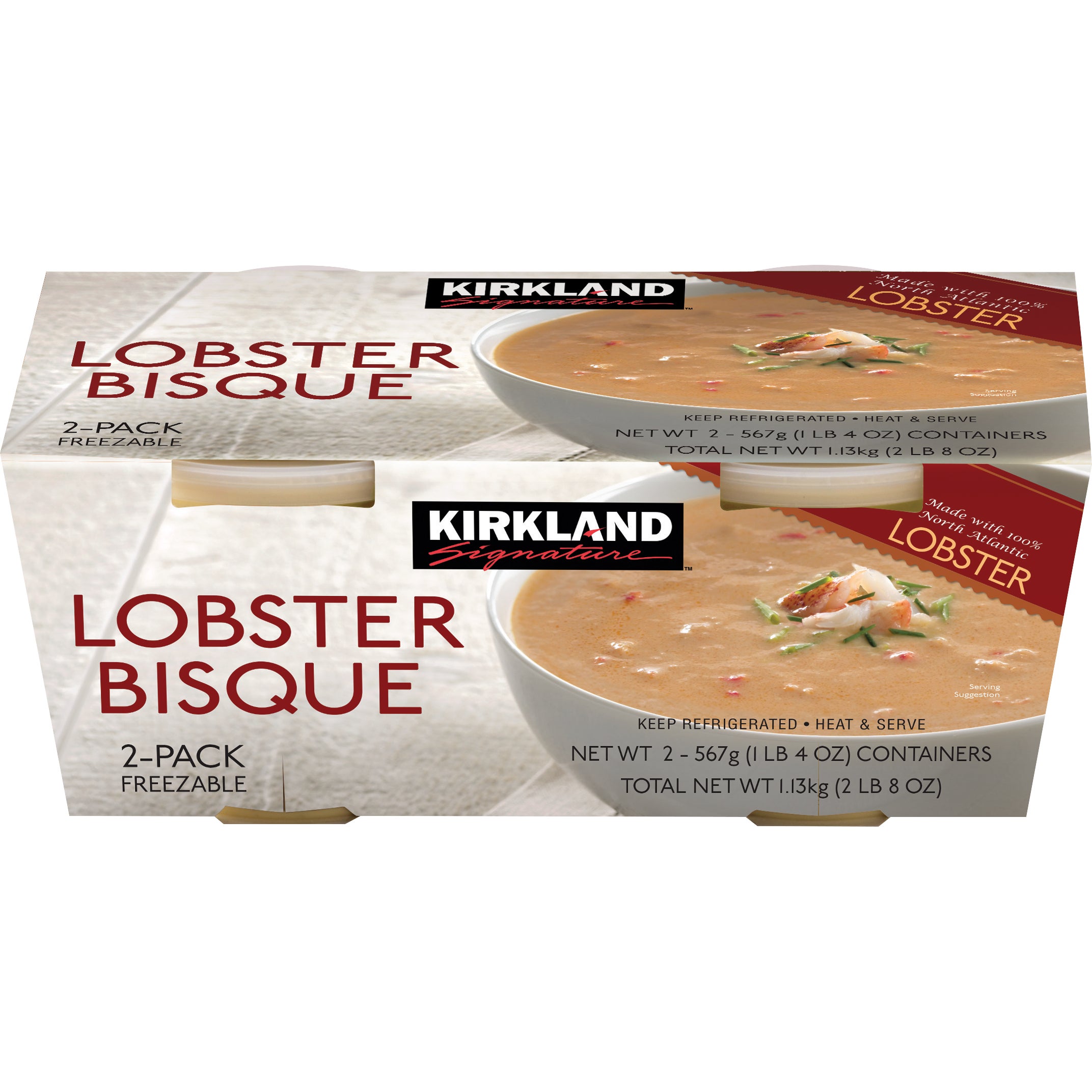KIRKLAND SIGNATURE LOBSTER BISQUE SOUP 2/20 OZ
