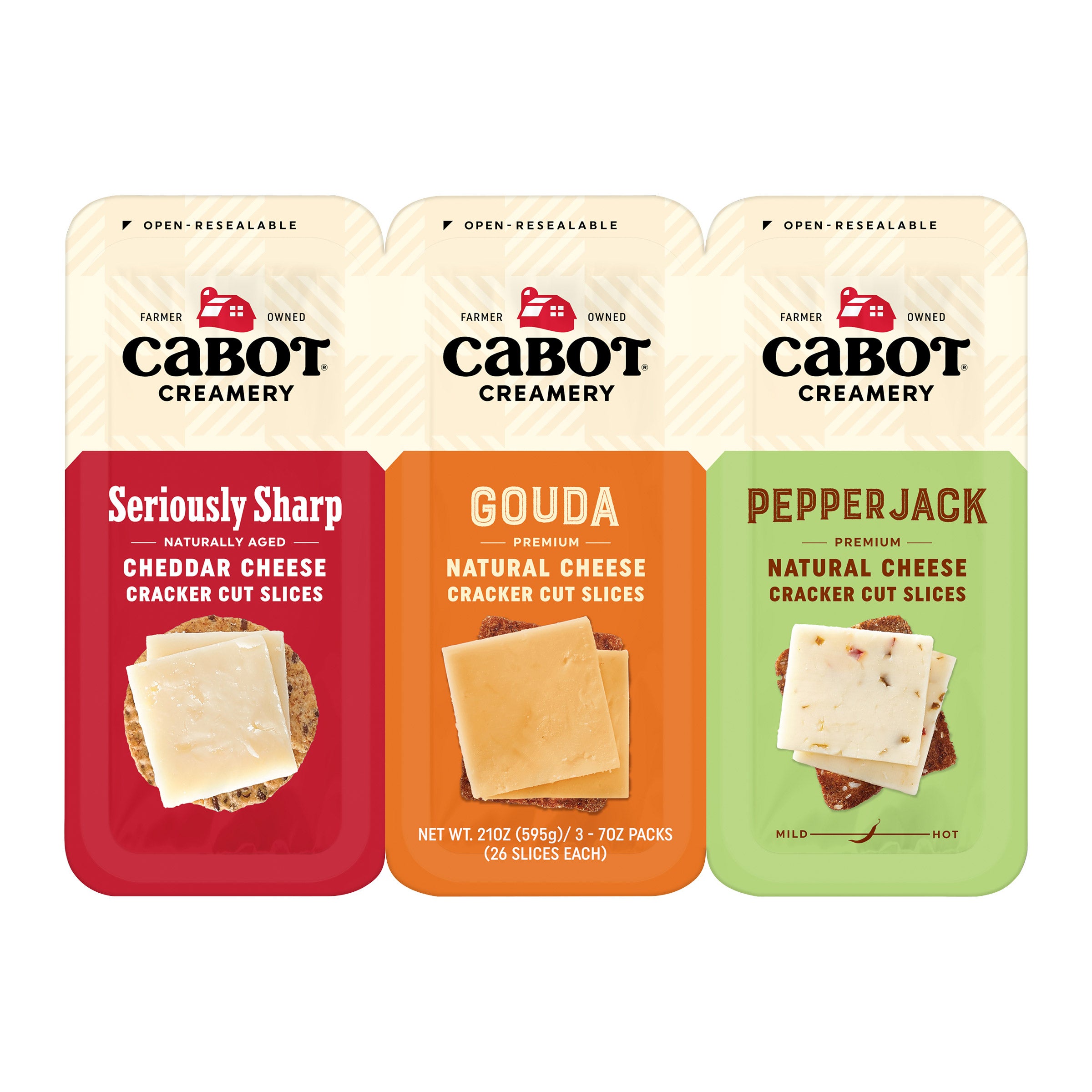 CABOT CRACKER CUT CHEESE 21 OUNCE PACKAGE - Image 1