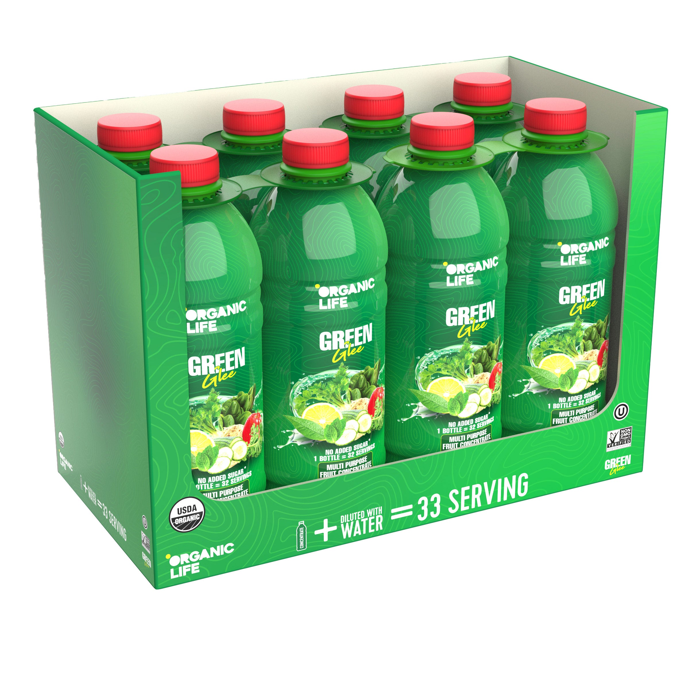 ORGANIC LIFE GREEN GLEE JUICE CONCENTRATE 2/1 L