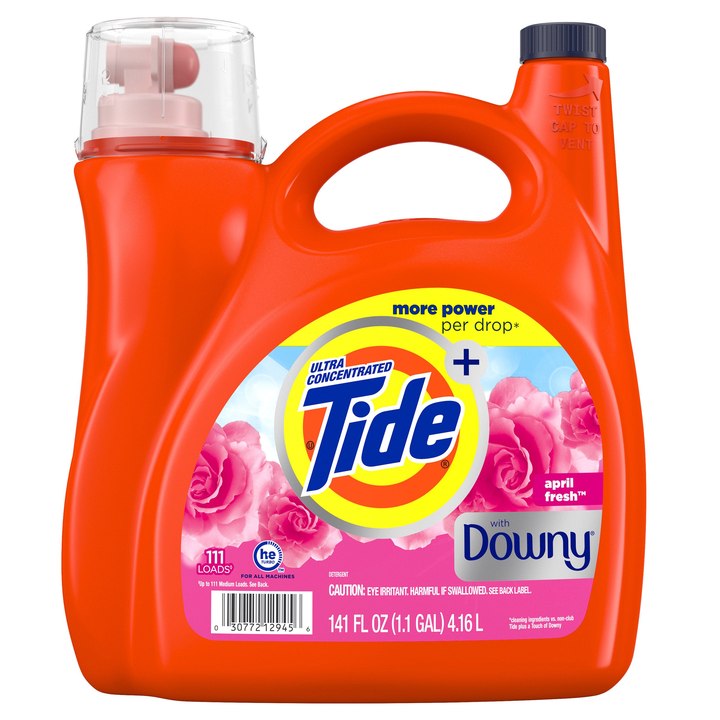 TIDE HE W/ DOWNY LIQUID DETERGENT 111 LOADS / 141 OZ