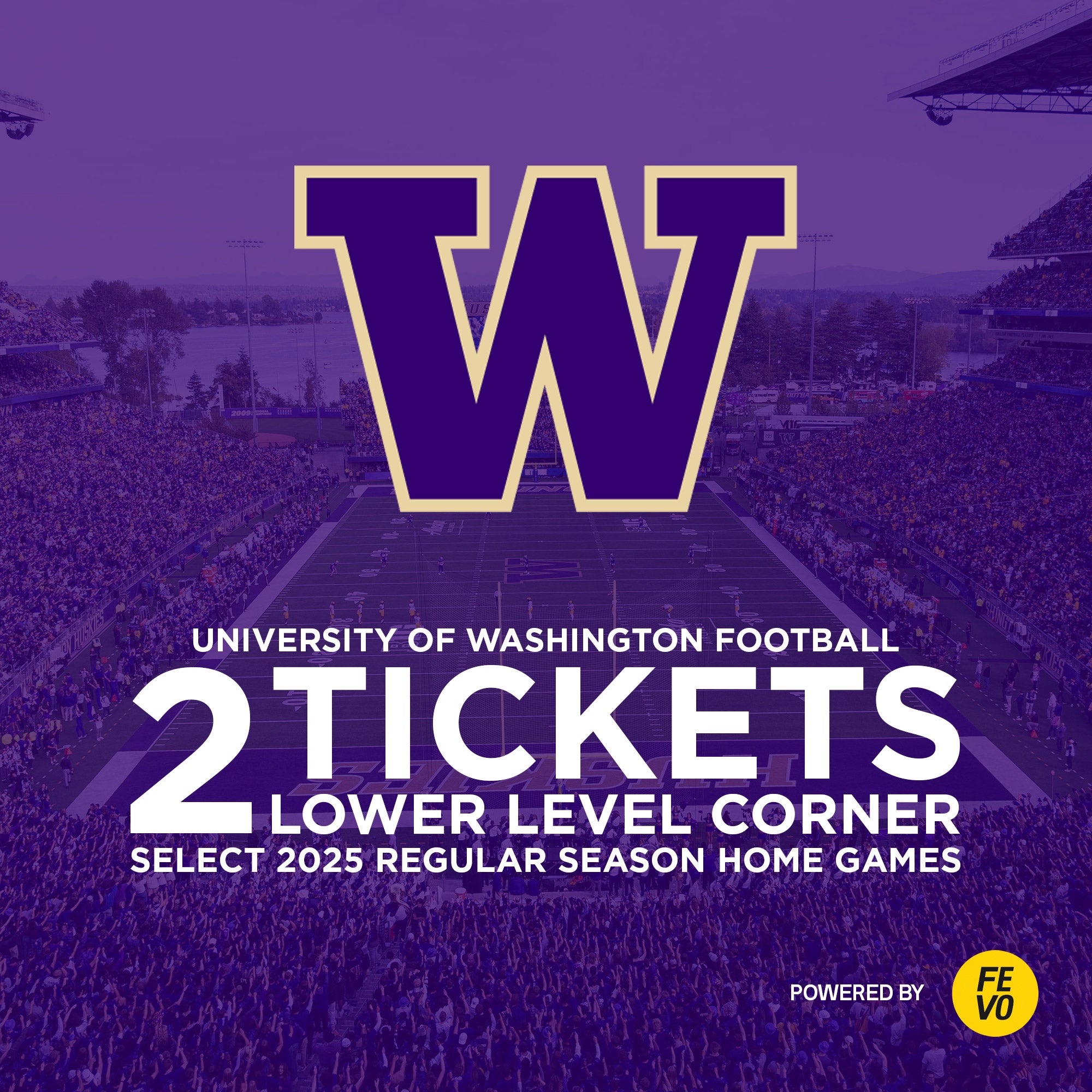 NCAA - UW FOOTBALL 2 LOWER LEVEL TICKETS ITEM IS NON-REFUNDABLE