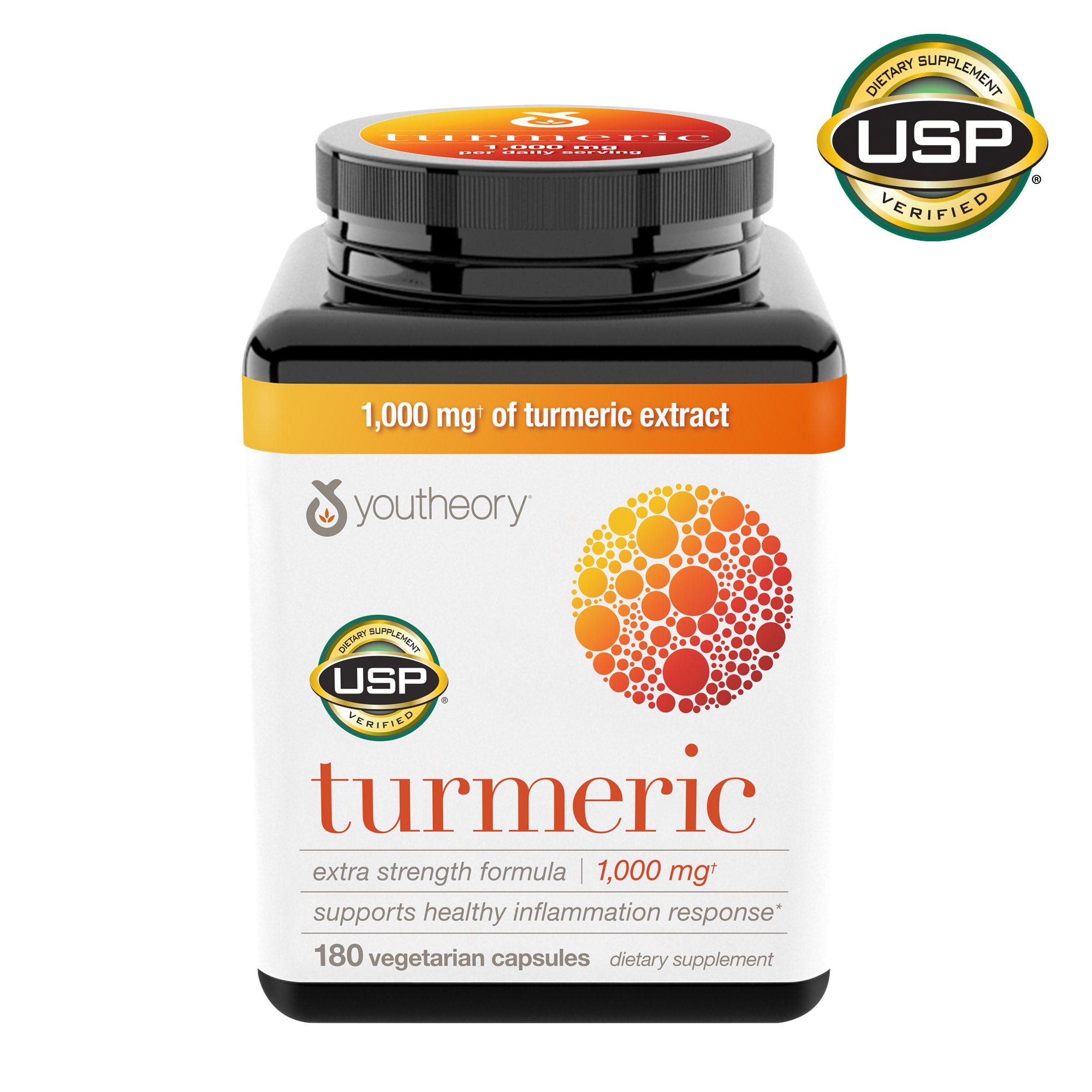 YOUTHEORY TURMERIC EXTRA STRENGTH 180 VEGGIE CAPS - Image 1