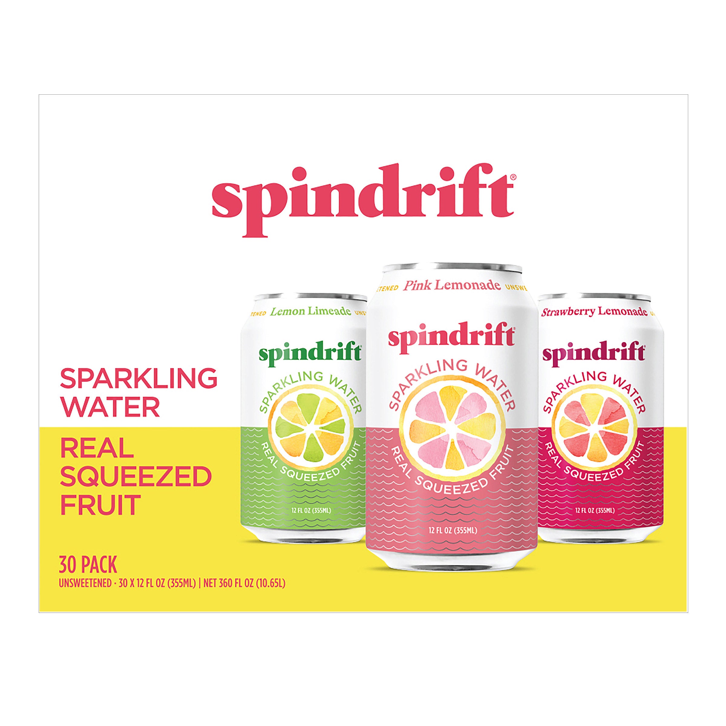 SPINDRIFT LEMONADE VARIETY 30/12 FL OZ (11.25QTS) - Image 1