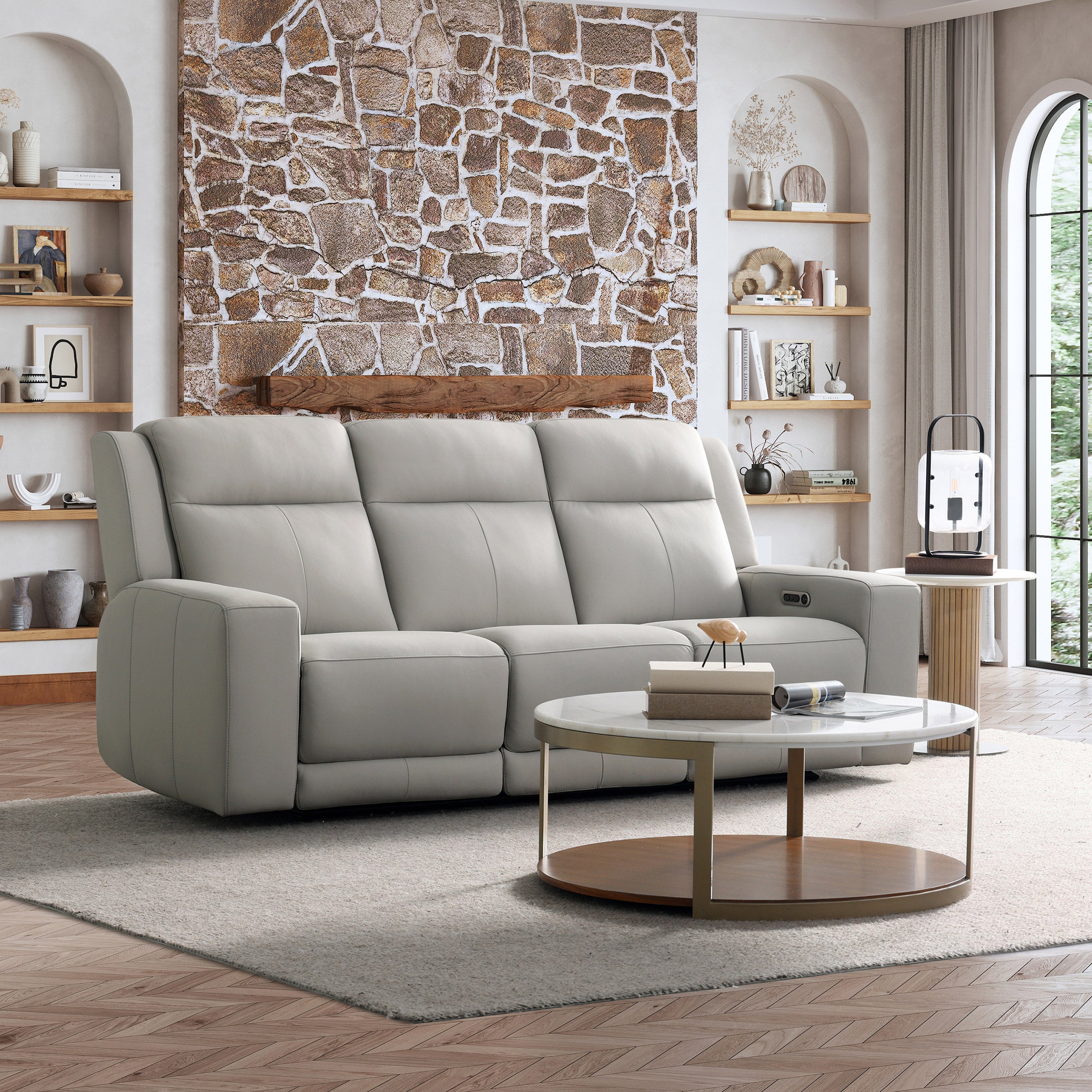 WREN LEATHER POWER SOFA - Image 1