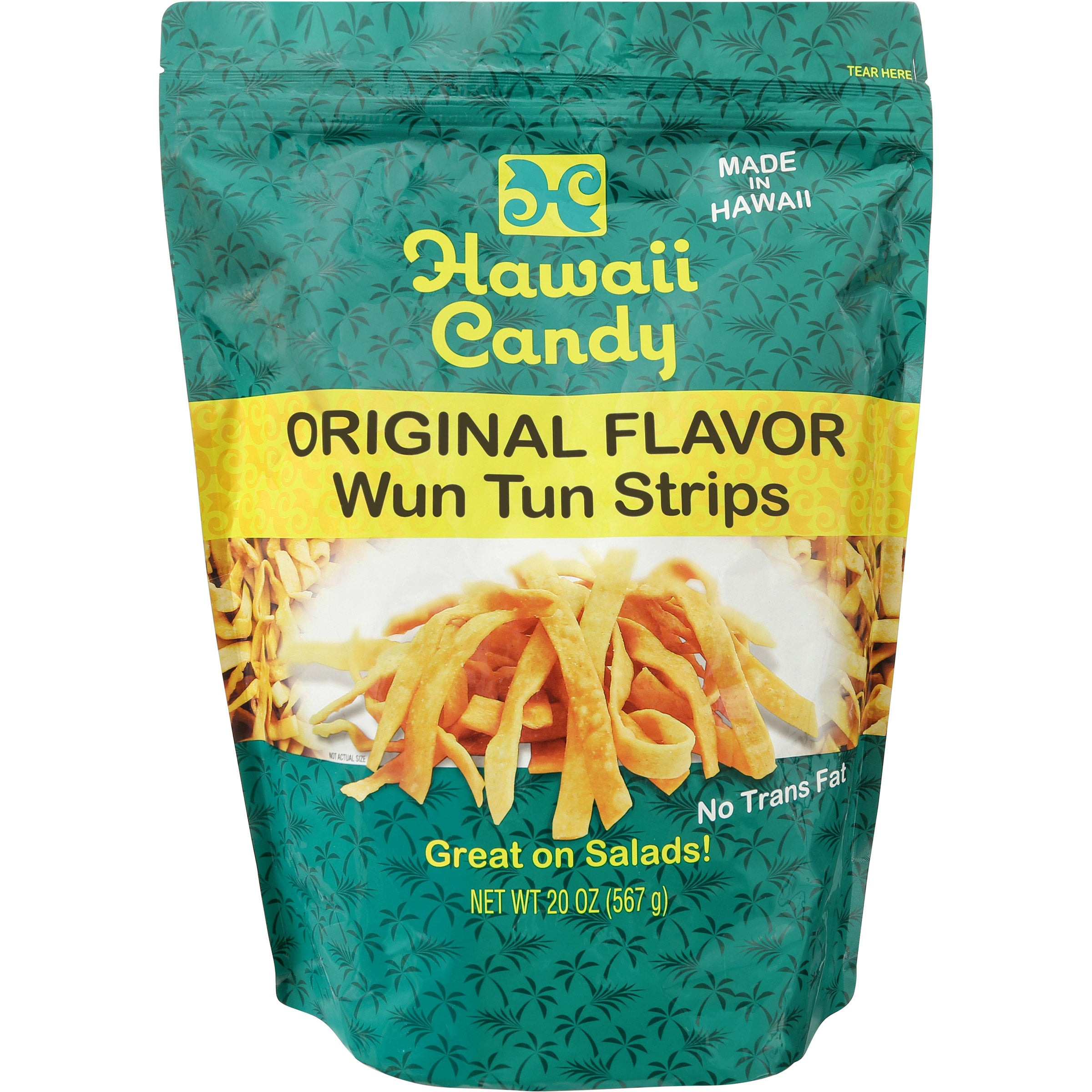 HAWAII CANDY WUN TUN STRIPS NET WT 20 OZ