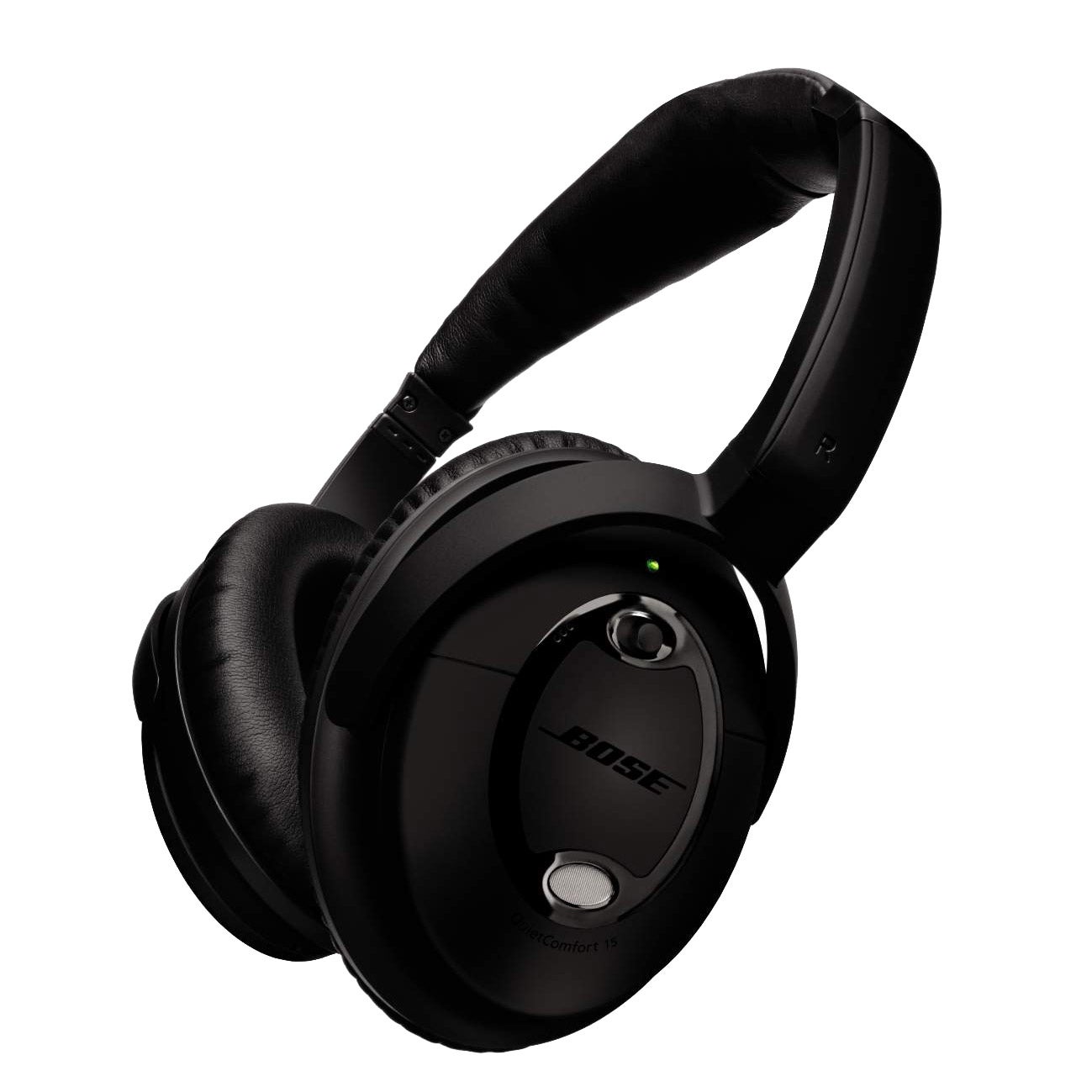 BOSE QUIETCOMFORT 15 NOISE CANCELLING BLACK HEADPHONES W/CASE ^ - Image 1