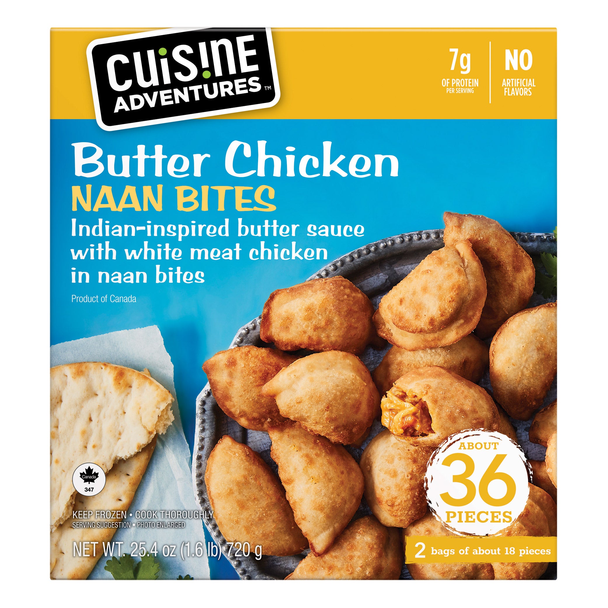 CUISINE ADVENTURES CHICKEN NAAN BITES 25.4 OUNCES - Image 1