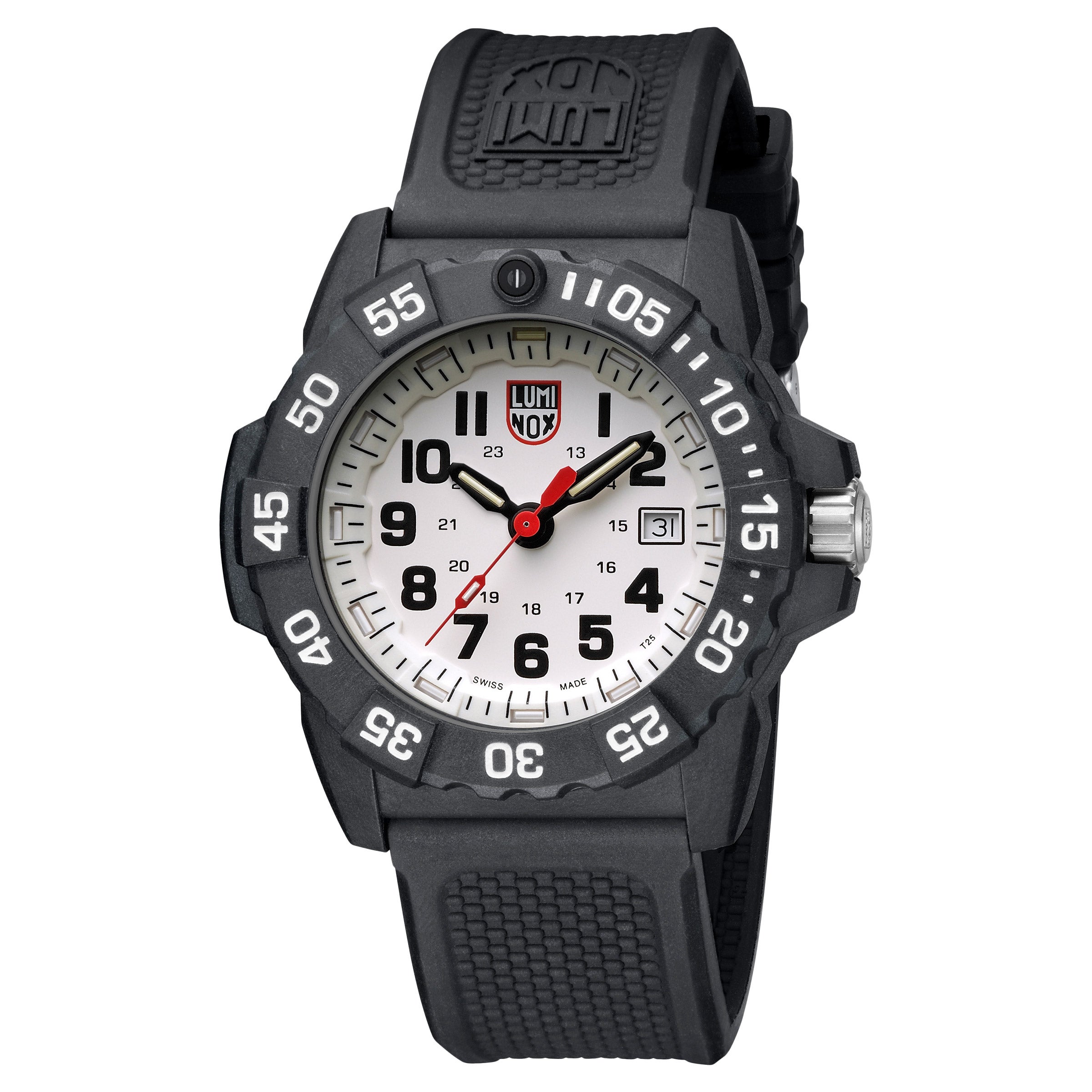 LUMINOX NAVY SEAL BLACK RUBBER STRAP MEN'S QUARTZ WATCH
