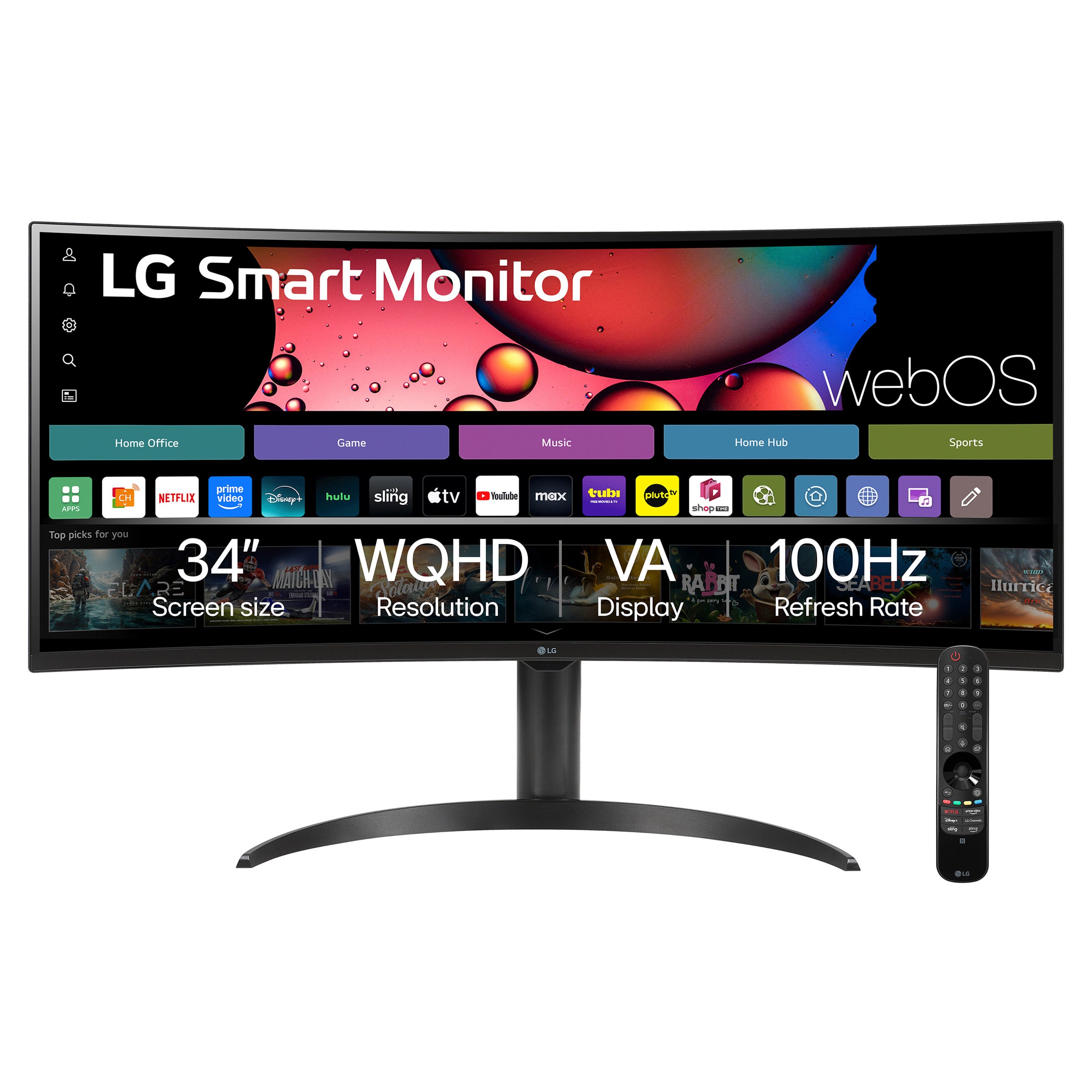 LG 34¨ CLASS ULTRAWIDE WQHD SMART MONITOR 34SR65QC