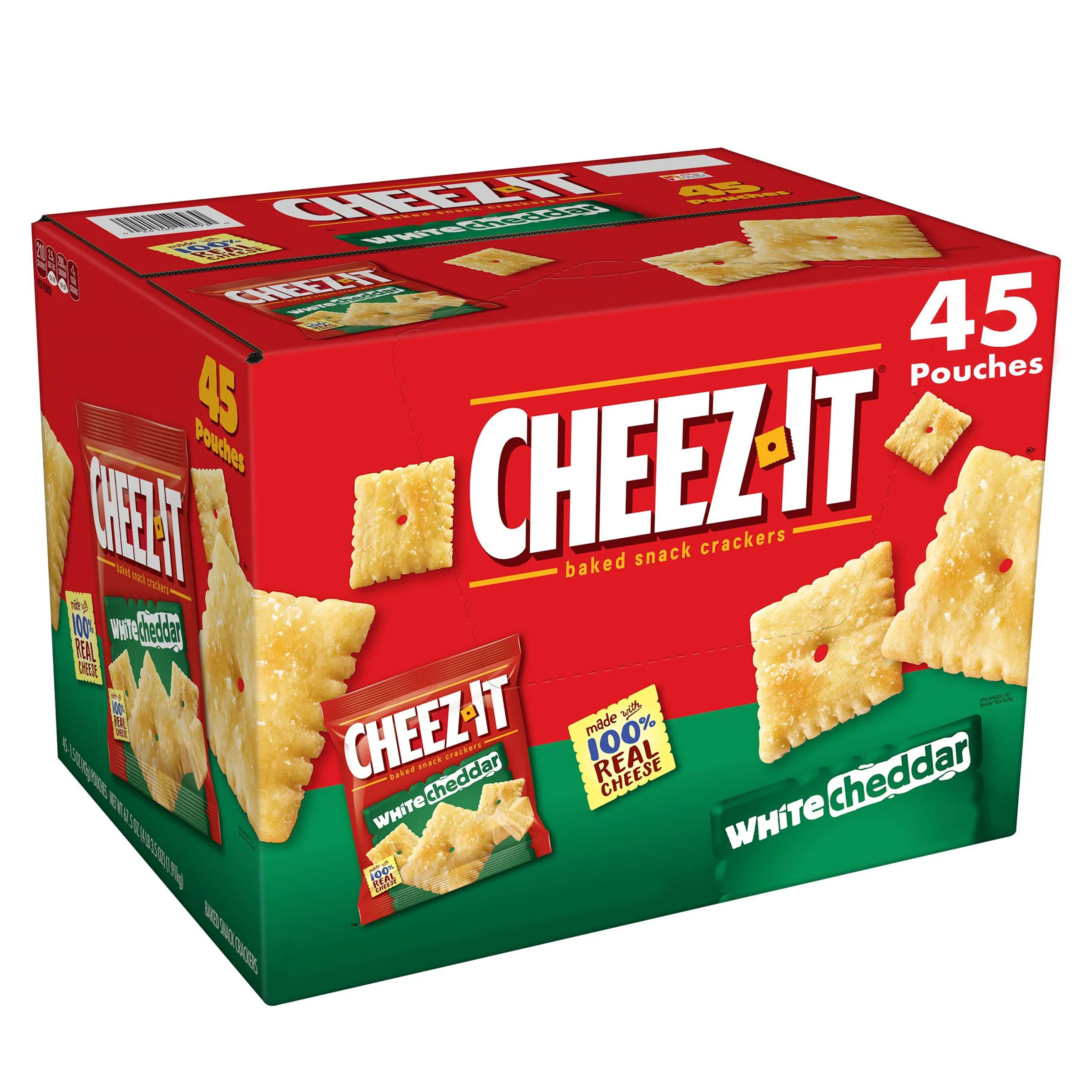 CHEEZ-IT WHITE CHEDDAR CRACKERS 45 CT - Image 1