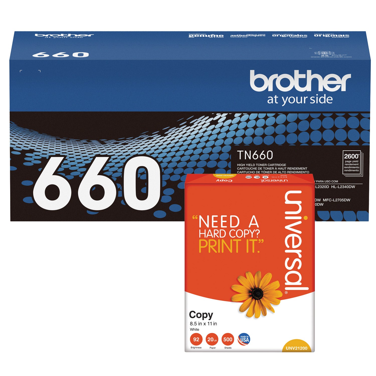 BROTHER BLACK TONER CARTRIDGE BRTTN660 2PK - Image 1