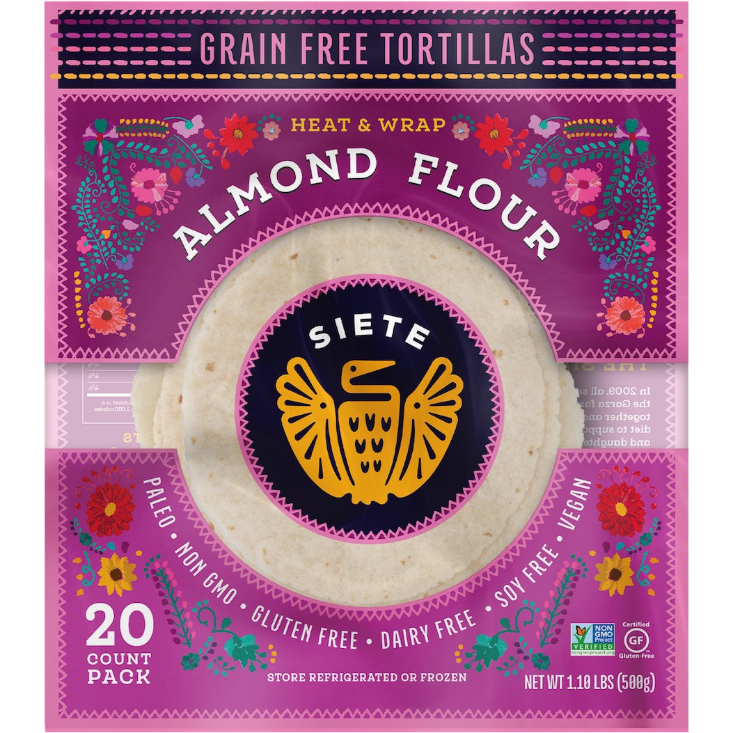 SIETE ALMOND FLOUR TORTILLA 20 COUNT/17.5OZ