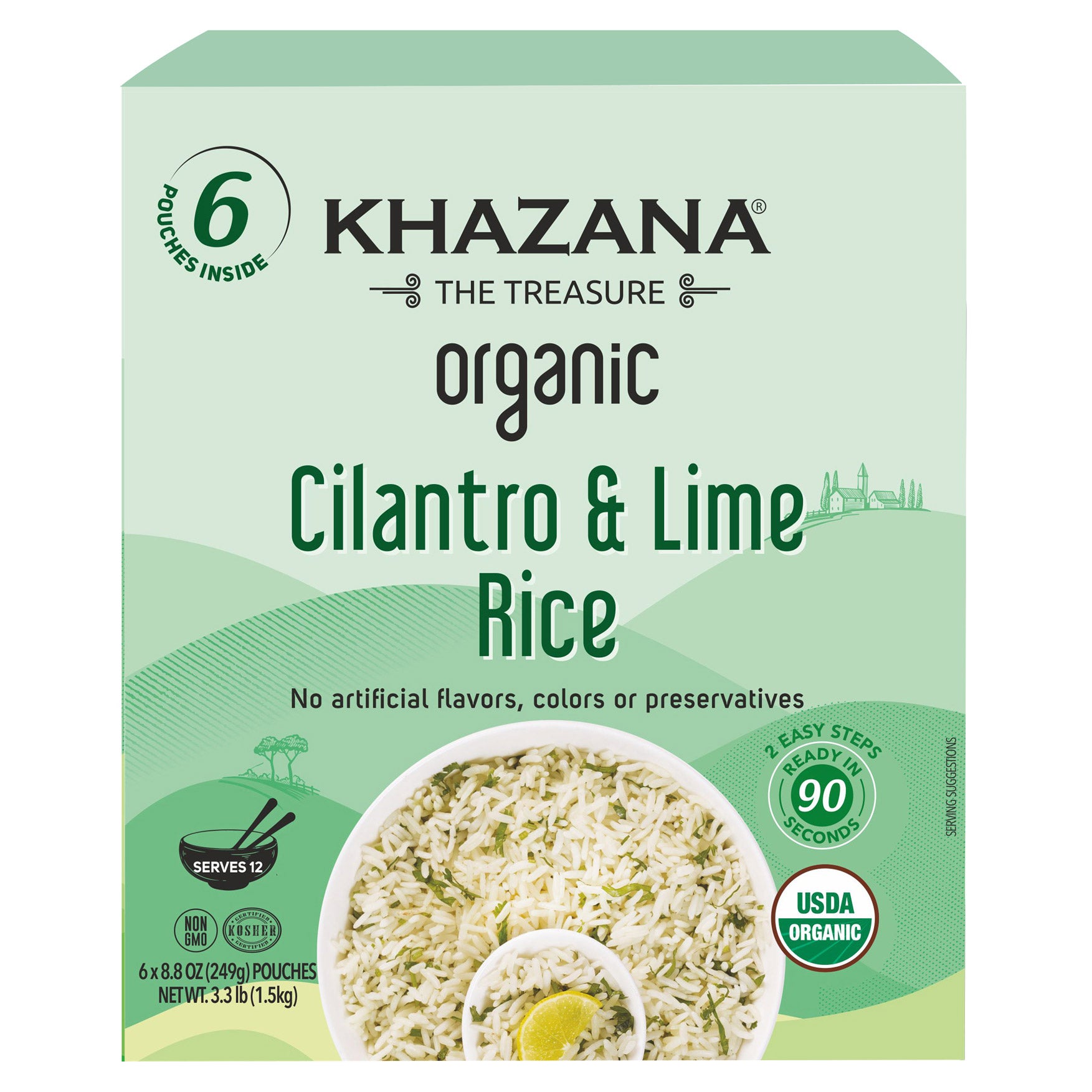 KHAZANA ORGANIC CILANTRO LIME RICE 6 / 8.8OZ