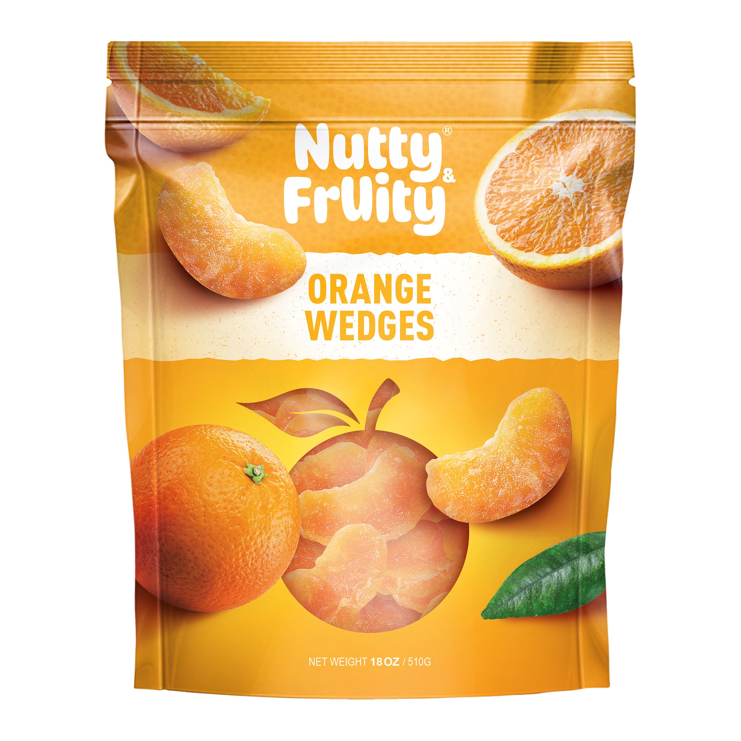 NUTTY AND FRUITY ORANGE WEDGES 18 OZ