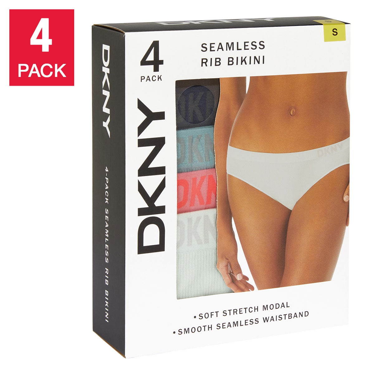 DKNY SEAMLESS BIKINI 4PK S-XL
