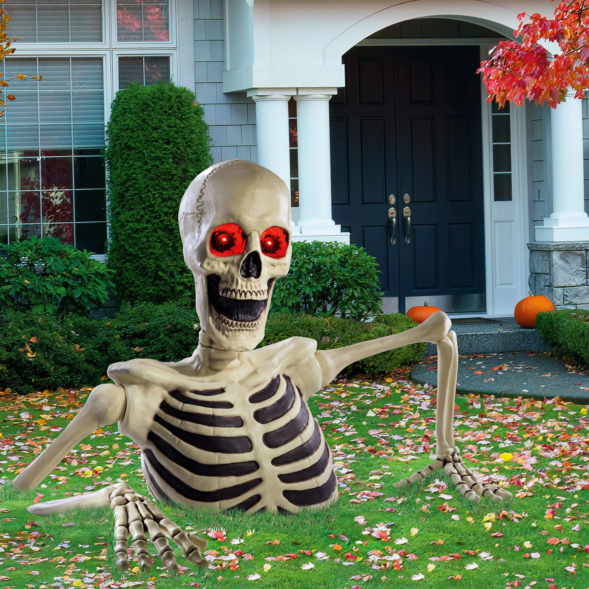 GIANT GROUND BREAKING SKELETON WITH LIGHTS AND SOUNDS