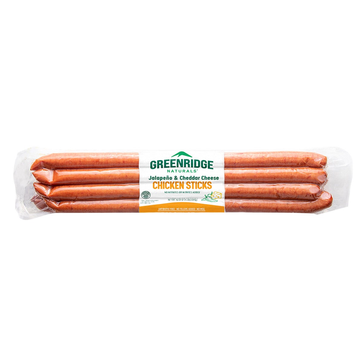 GREENRIDGE FARM CHEDDAR & JALAPENO CHICKEN STICKS 3/12 OZ