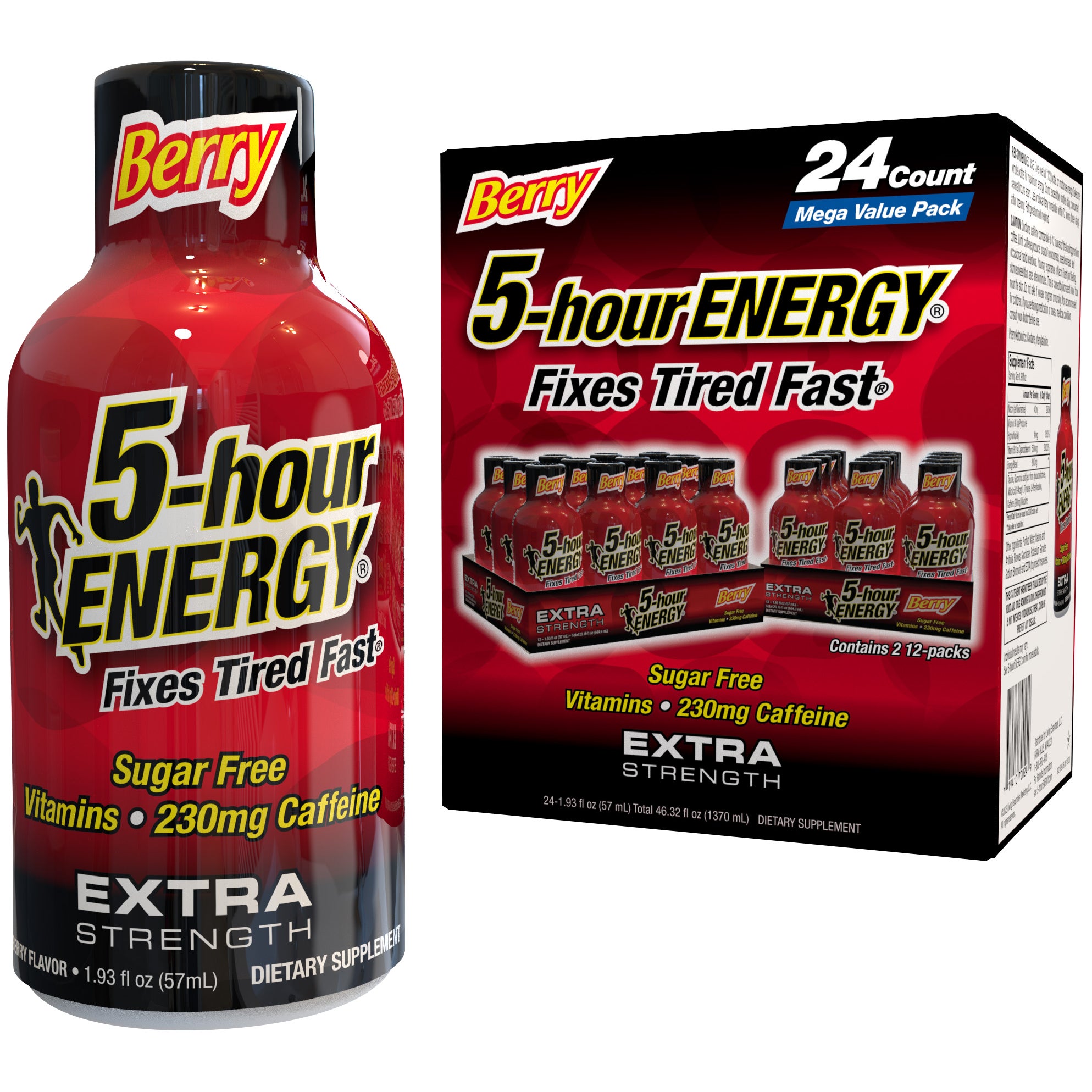 5-HOUR ENERGY EXTRA STRENGTH BERRY 24/1.93 FL OZ - Image 1
