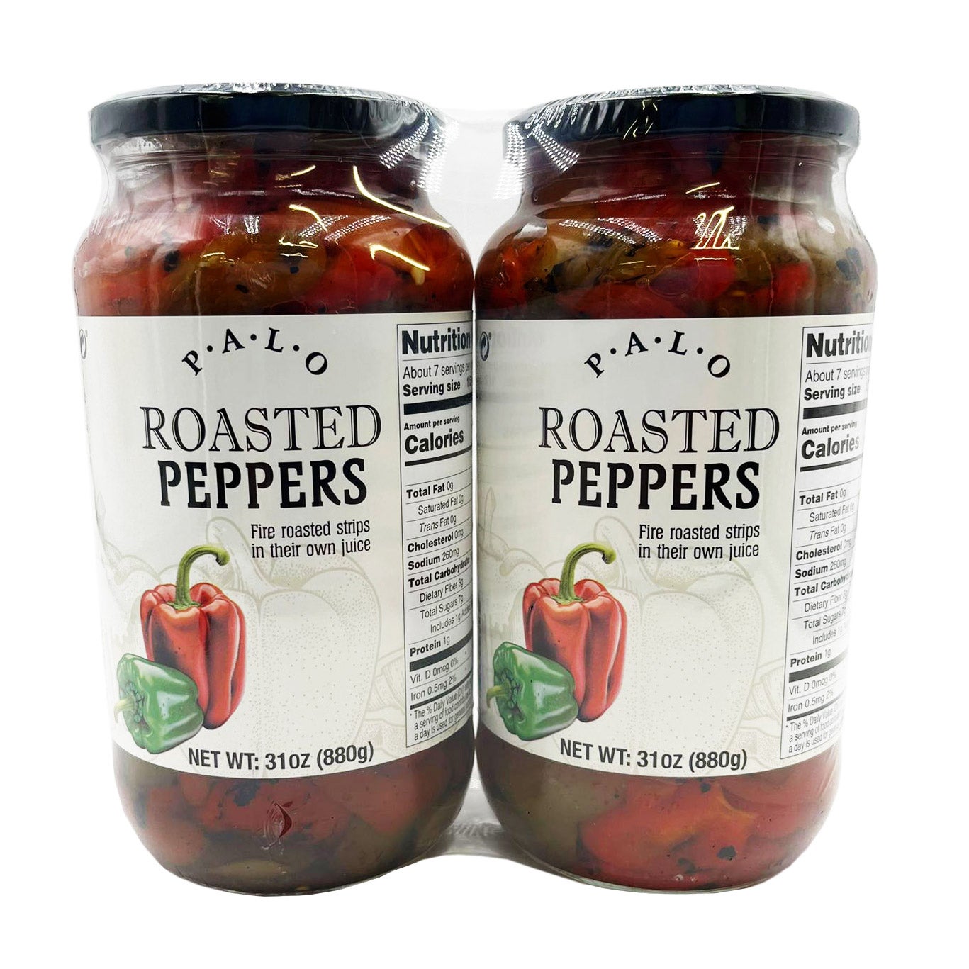PALO FIRE ROASTED RED & GREEN PEPPER STRIPS 66 OZ