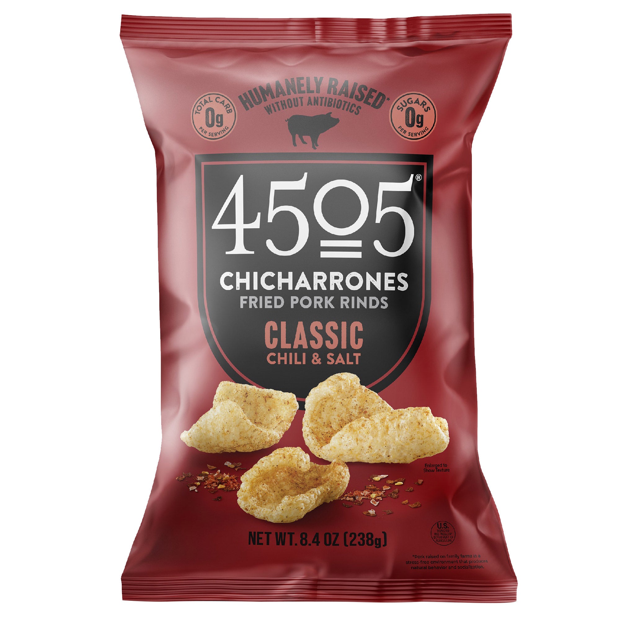 4505 CHICHARRONES FRIED PORK RINDS 8.4 OUNCES - Image 1